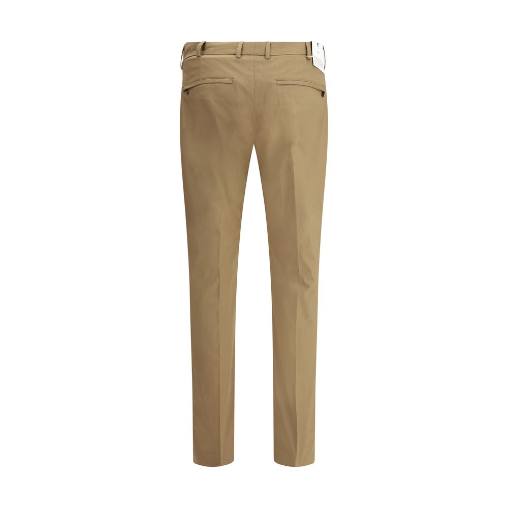 PT Torino Brown Cotton Casual Pants | Regal Royce