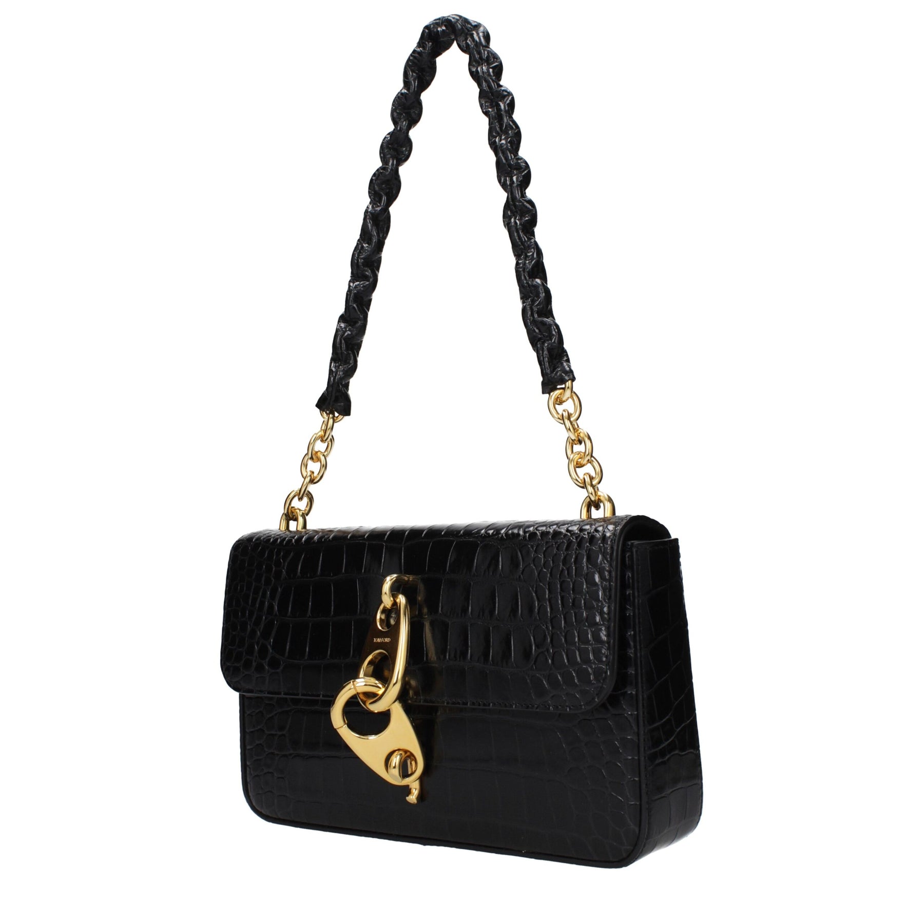 Tom Ford Black Leather Shoulder Bag | Regal Royce