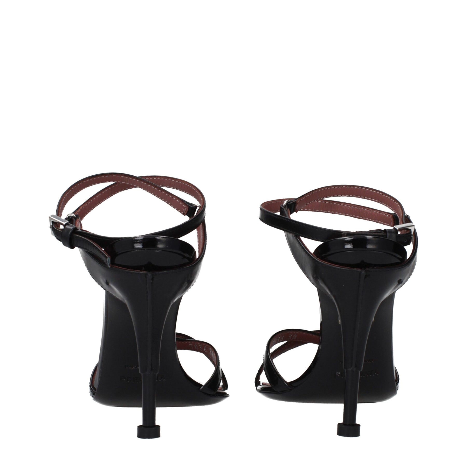 Premiata Black Leather Stiletto Heel Sandals | Regal Royce