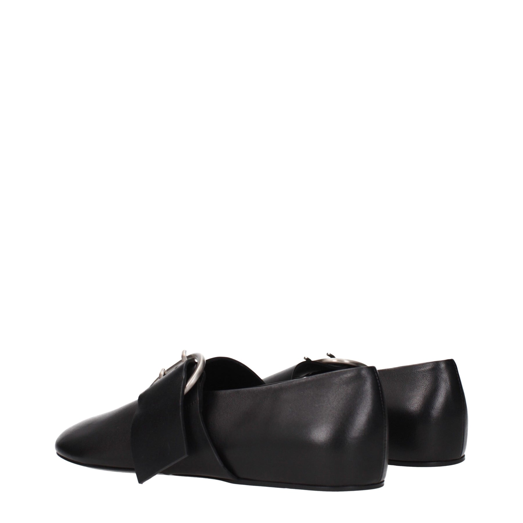Jil Sander Black Leather Ballet Flats | Regal Royce