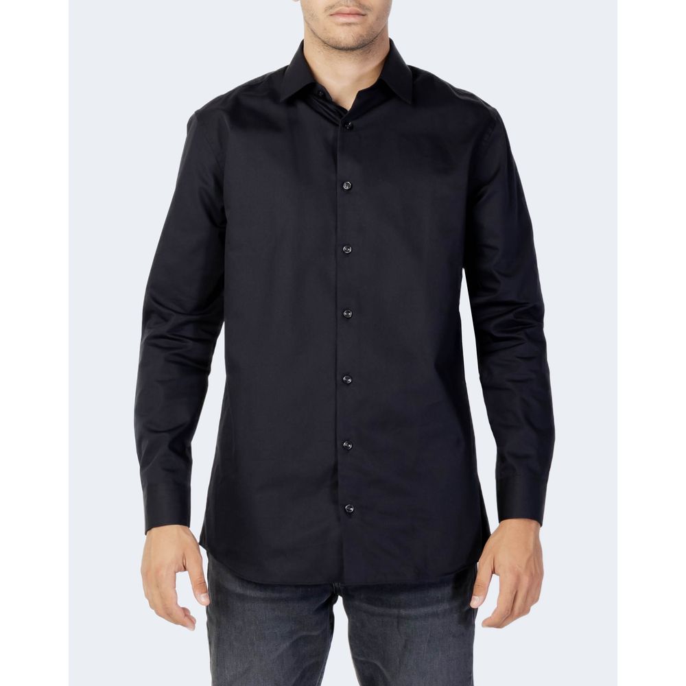 Selected Black Cotton Dress Shirt | Regal Royce
