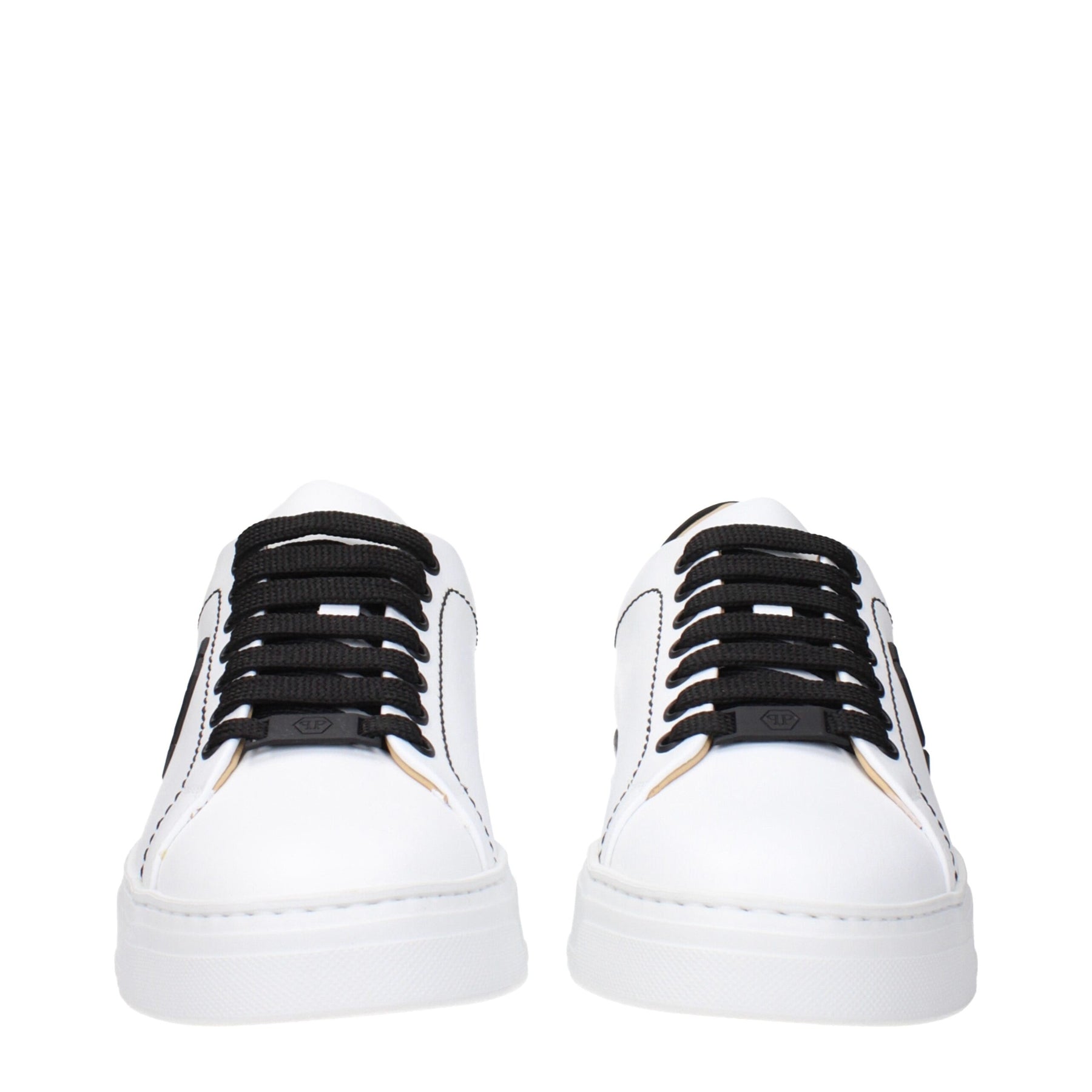 Philipp Plein White Leather Low Top Sneakers | Regal Royce