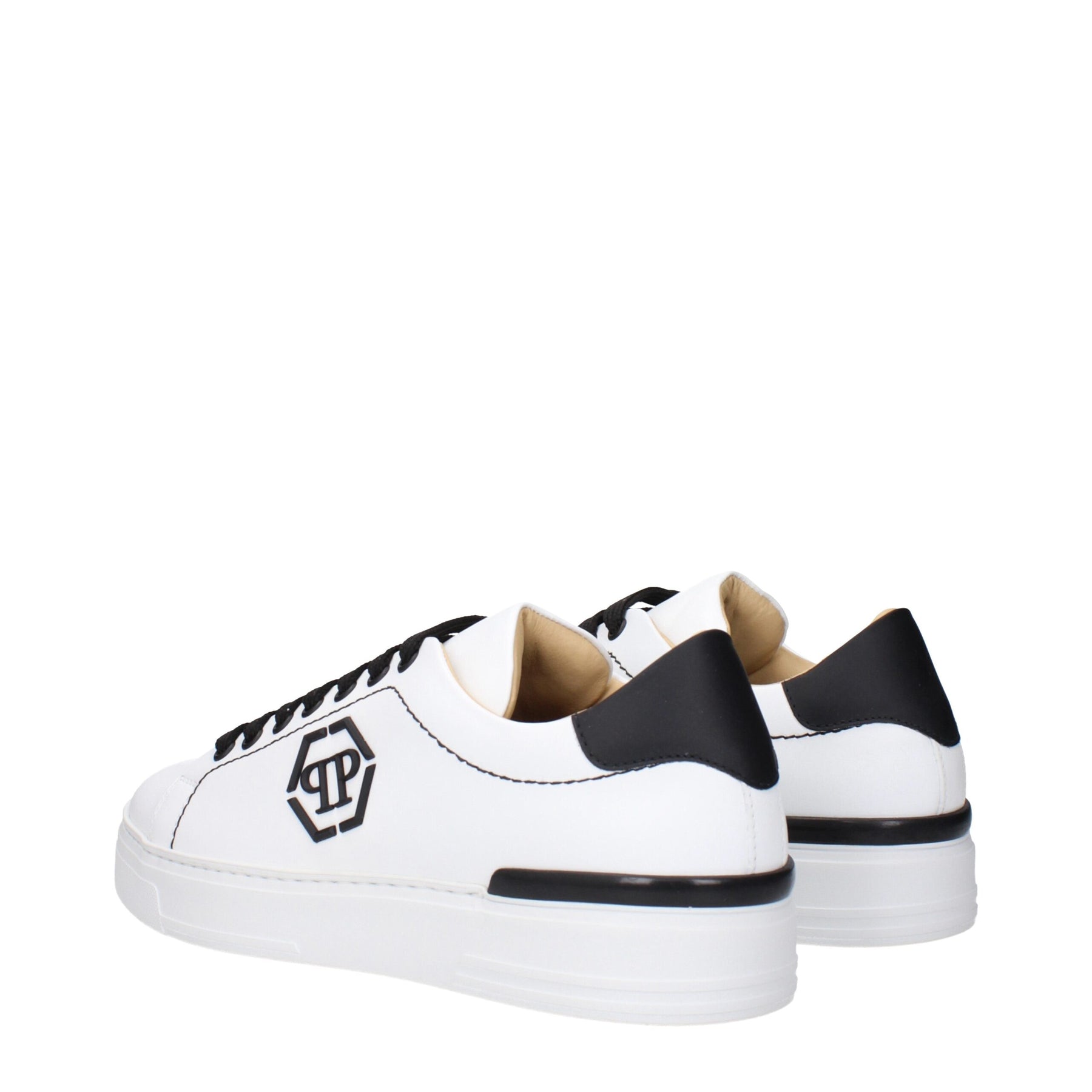 Philipp Plein White Leather Low Top Sneakers | Regal Royce