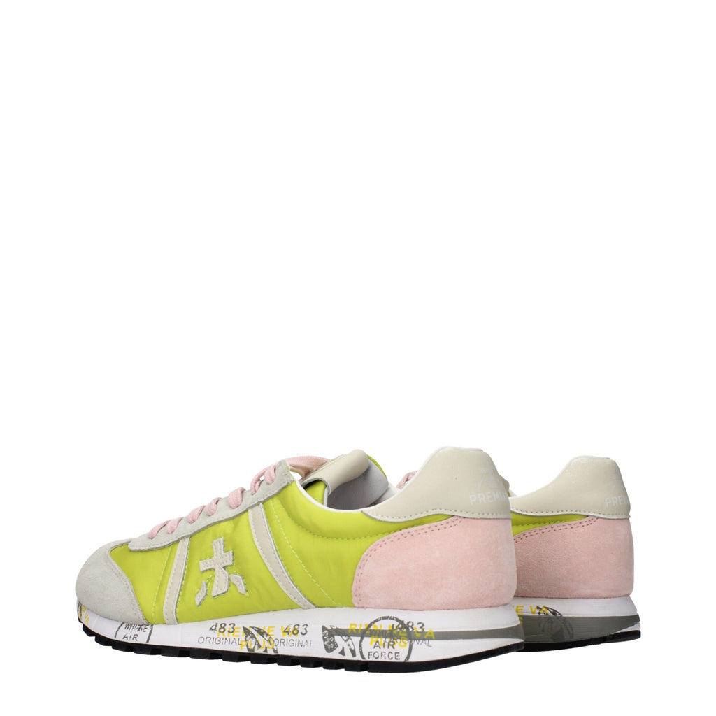 Premiata Green Fabric Sneakers