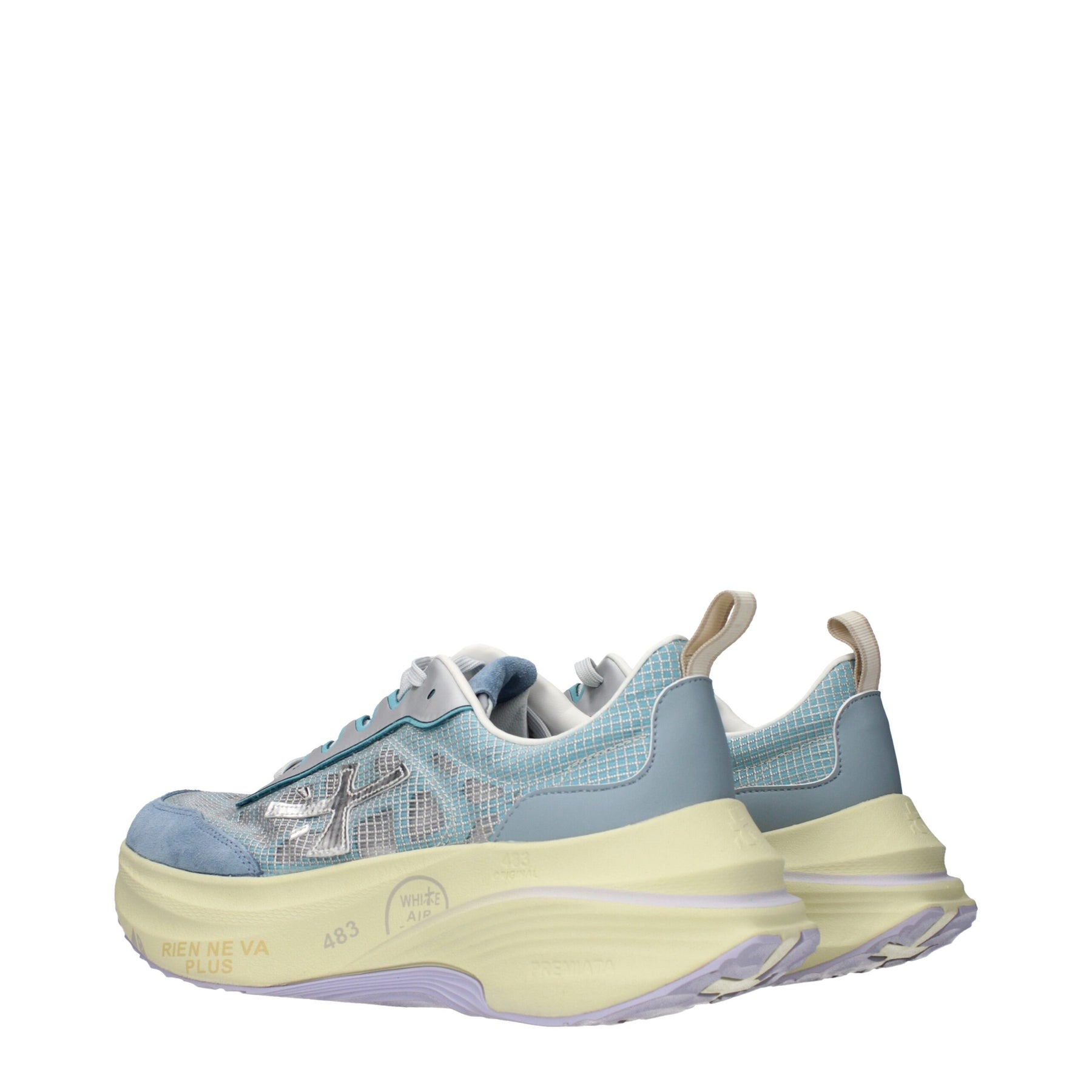 Premiata Light Blue Fabric Sneakers | Regal Royce