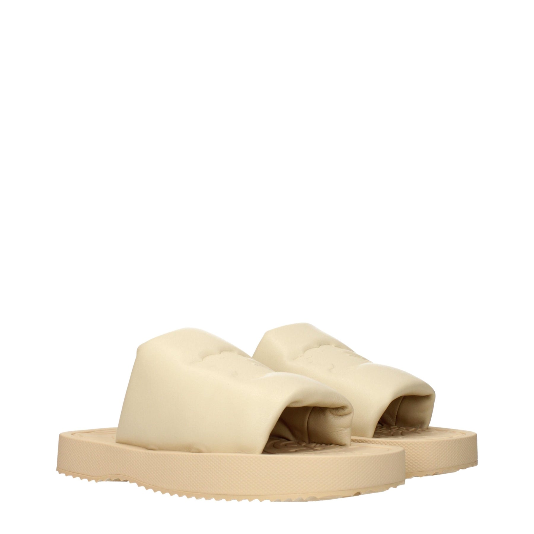 Burberry Beige Leather Slippers | Regal Royce