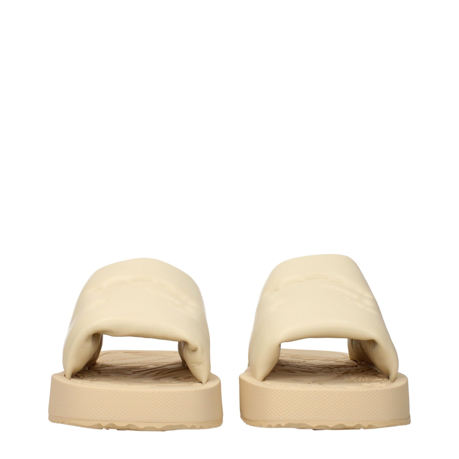 Burberry Beige Leather Slippers | Regal Royce