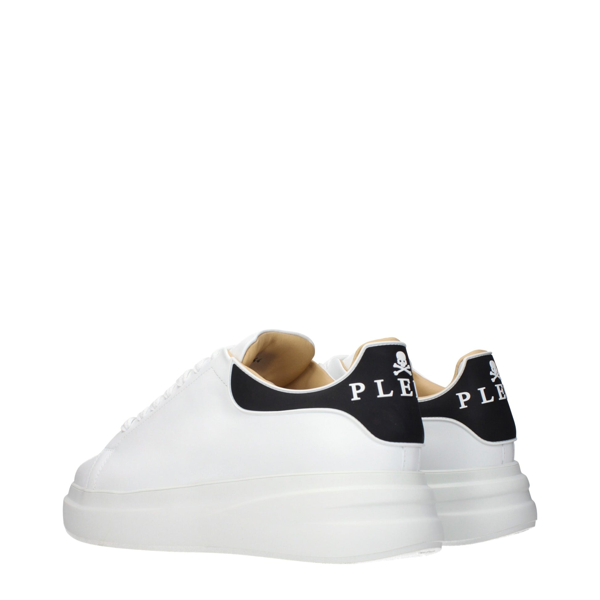 Philipp Plein White Leather Low Top Sneakers