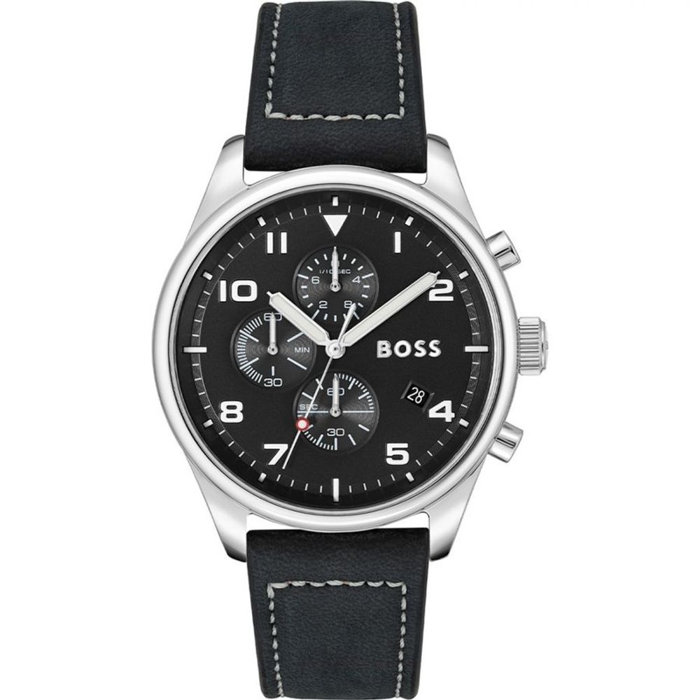 Hugo Boss Black Leather Dress Watch | Regal Royce