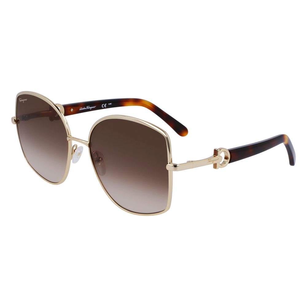 Ferragamo Gold Metal Sunglasses | Regal Royce