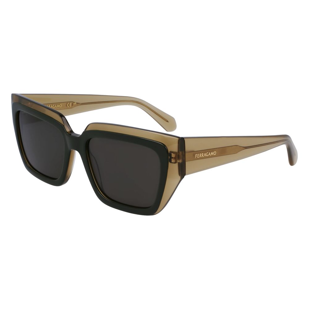 Ferragamo Green Acetate Sunglasses | Regal Royce
