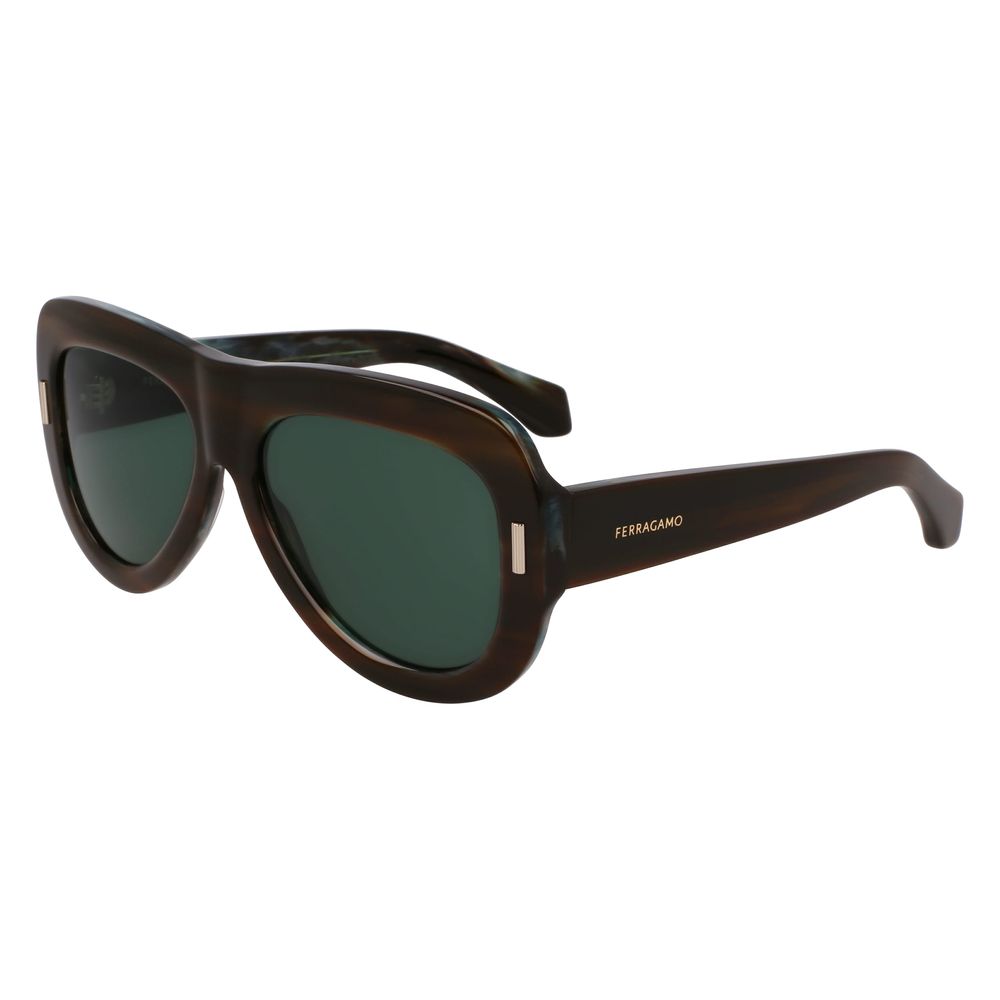 Ferragamo Green Acetate Sunglasses | Regal Royce