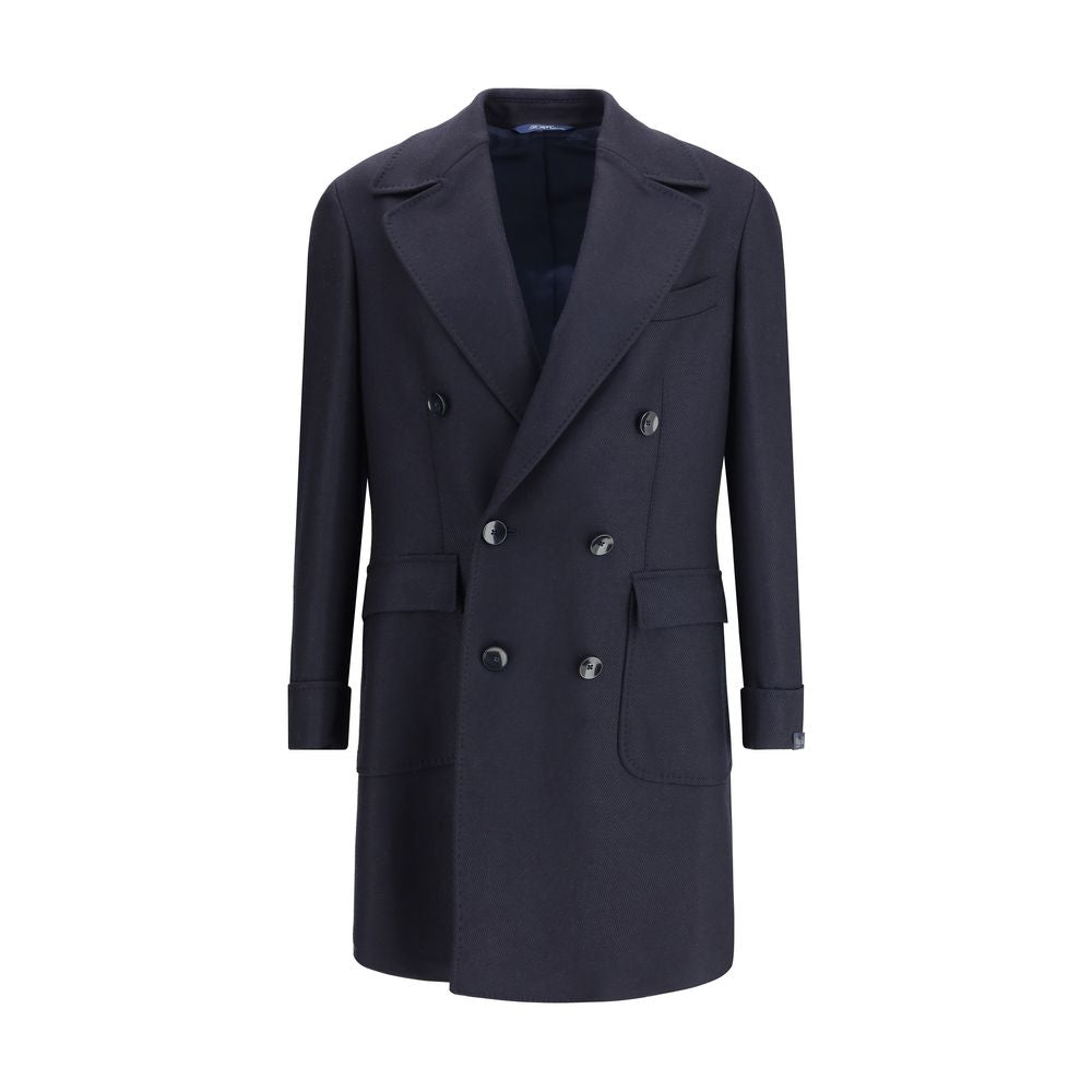 Gi Capri Blue Fleece Wool Coat | Regal Royce
