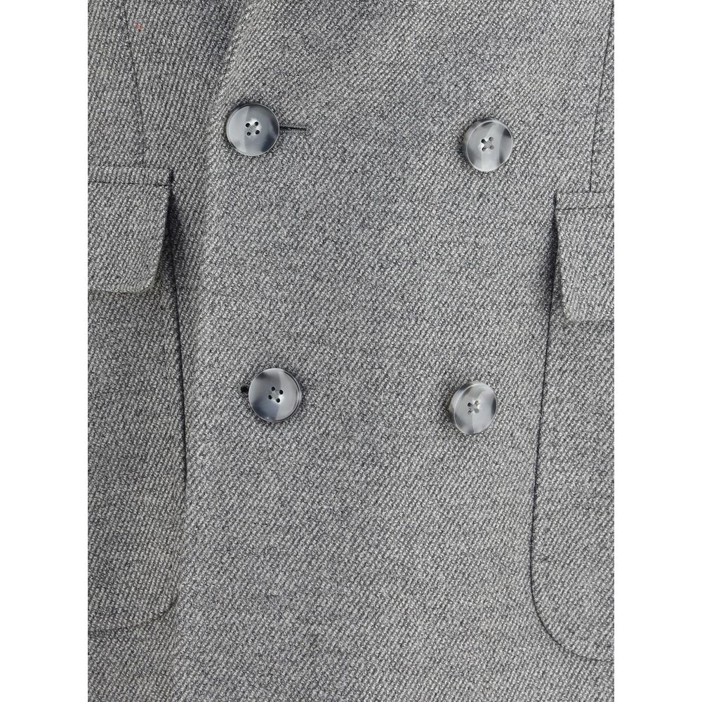 Gi Capri Gray Fleece Wool Coat | Regal Royce