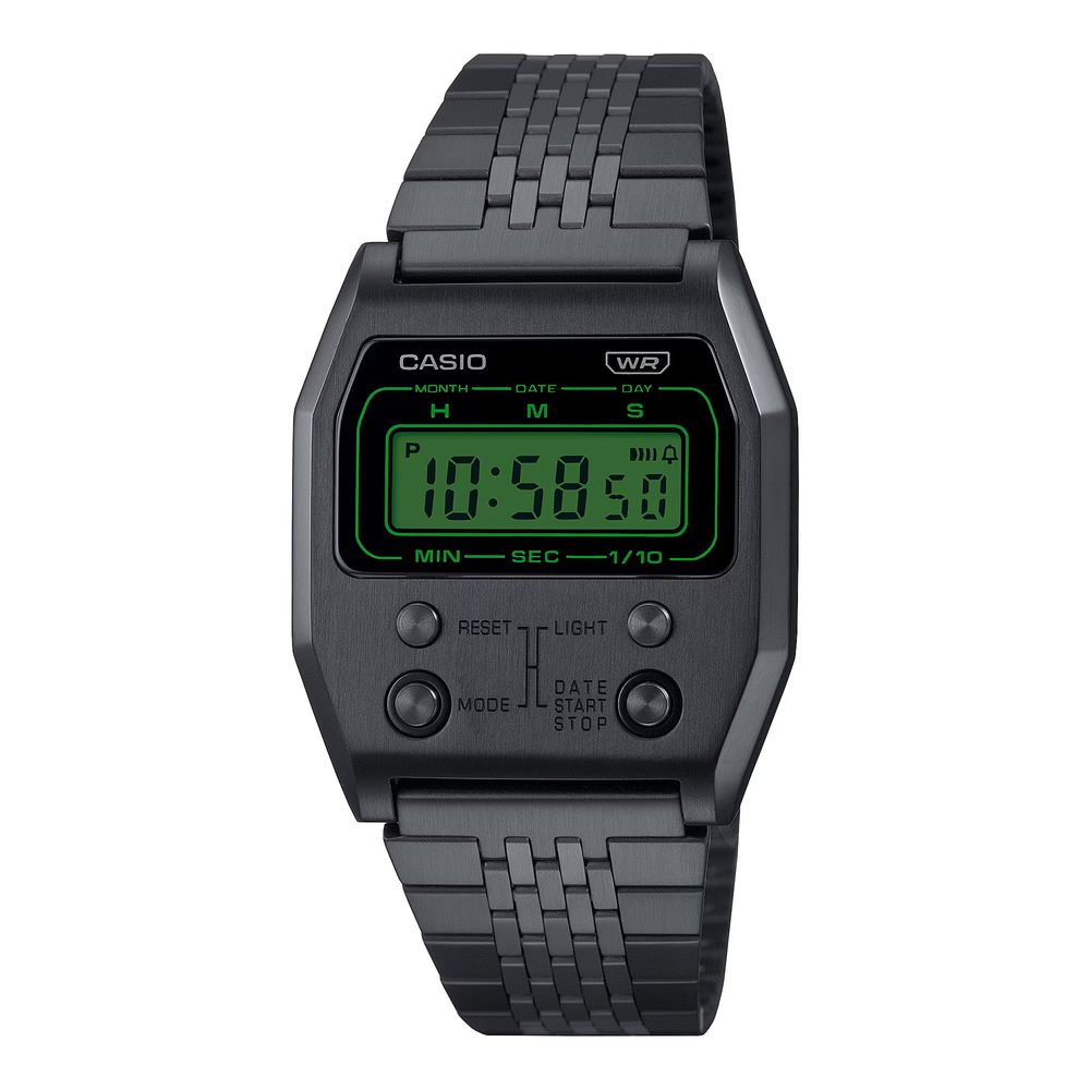 Casio Black Stainless Steel Digital Watch | Regal Royce