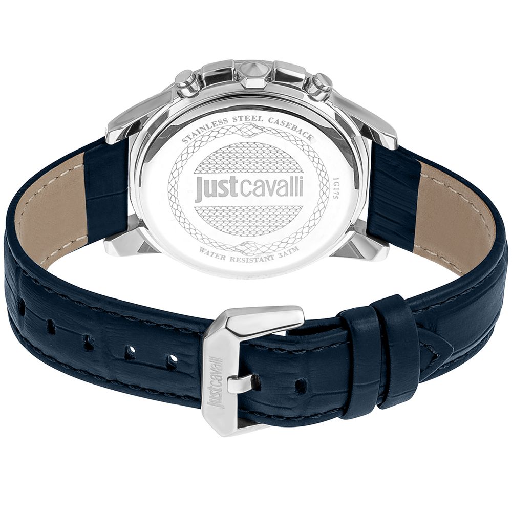 Just Cavalli Black Leather Bracelet Watch | Regal Royce