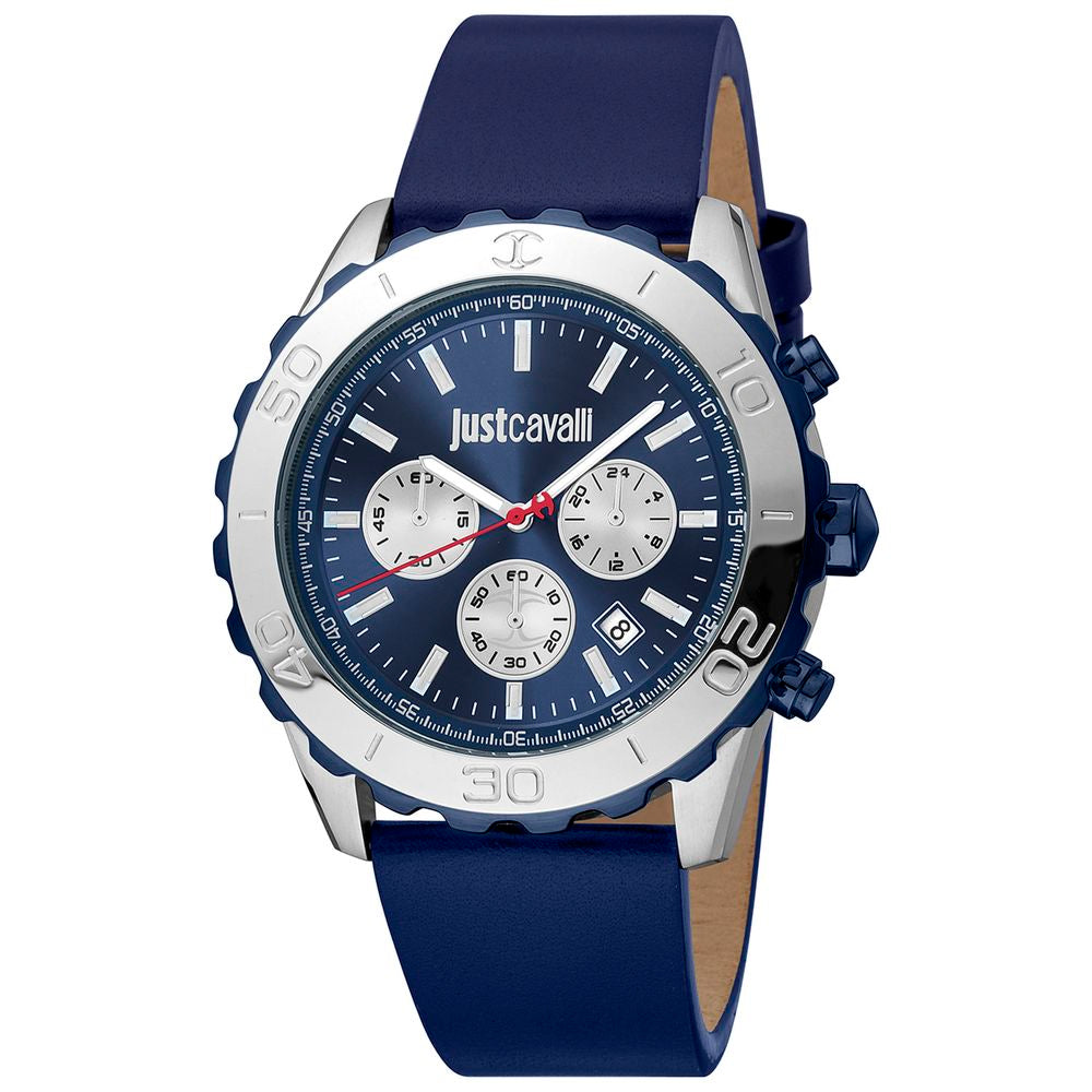 Just Cavalli Blue Leather Dress Watch | Regal Royce
