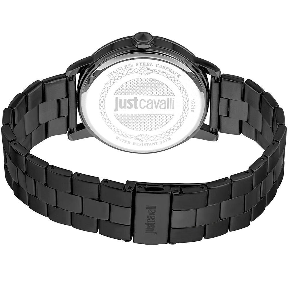 Just Cavalli Black Stainless Steel Dress Watch | Regal Royce