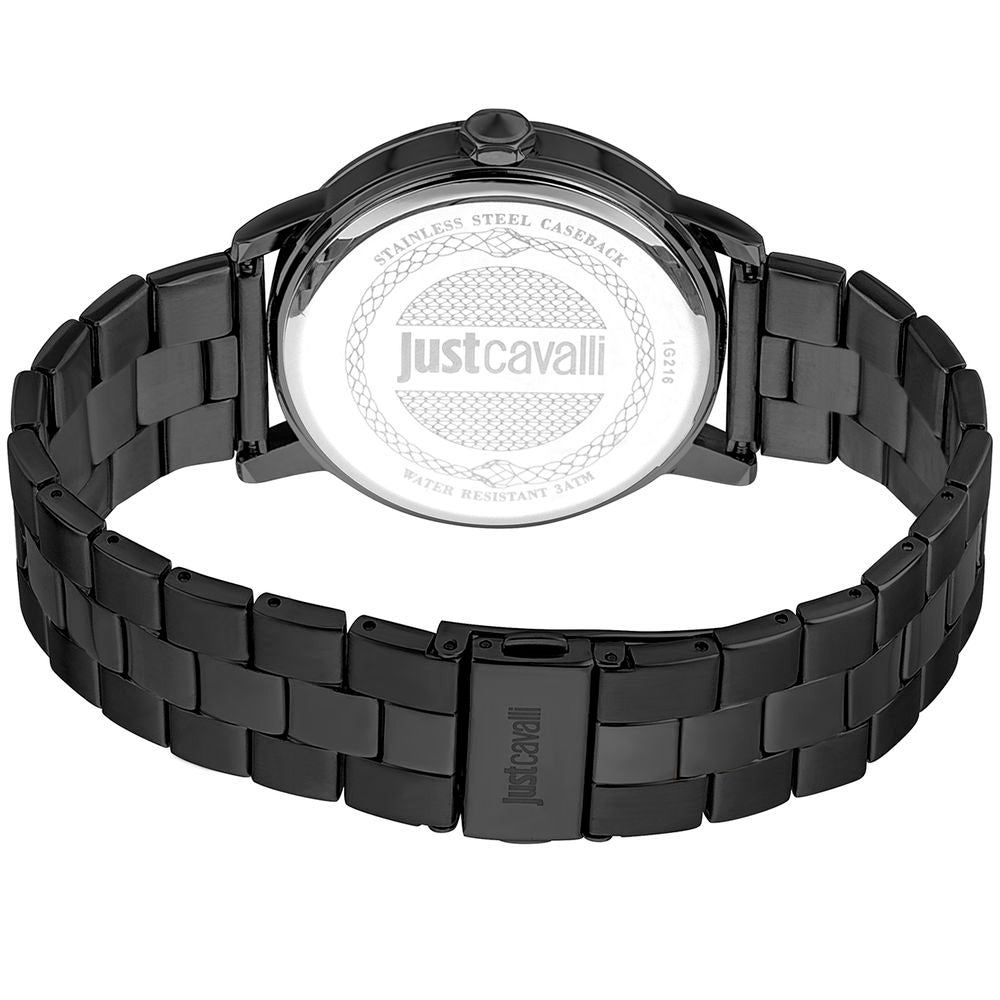 Just Cavalli Black Stainless Steel Dress Watch | Regal Royce