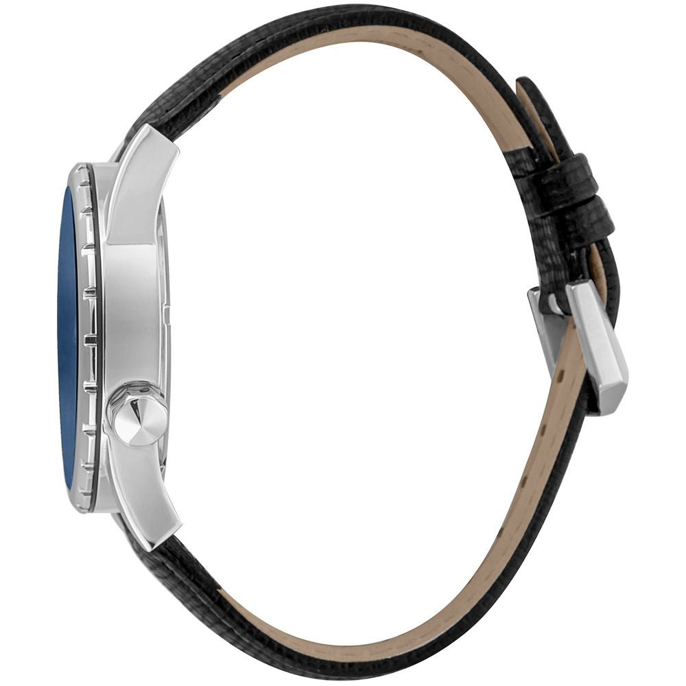 Just Cavalli Black Leather Dress Watch | Regal Royce