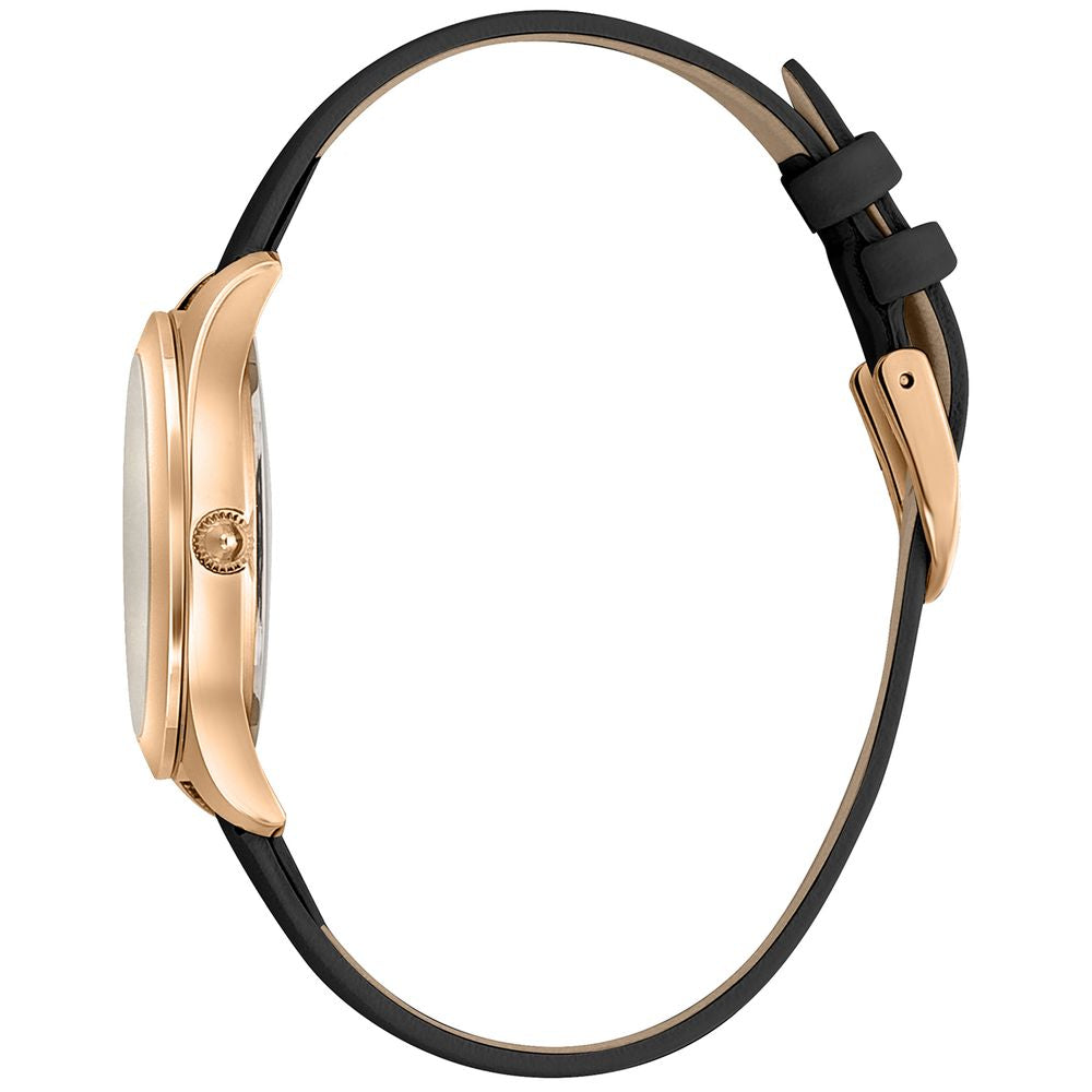 Just Cavalli Black Leather Dress Watch | Regal Royce