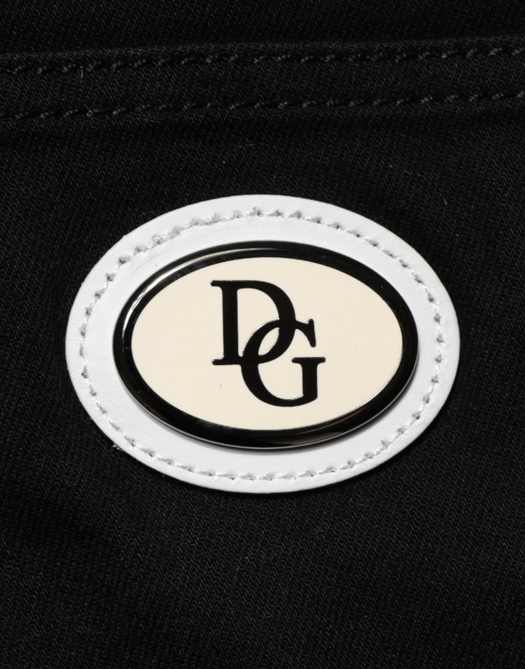 Dolce & Gabbana Black Cotton MidWaist Skinny Denim Logo Jeans | Regal Royce