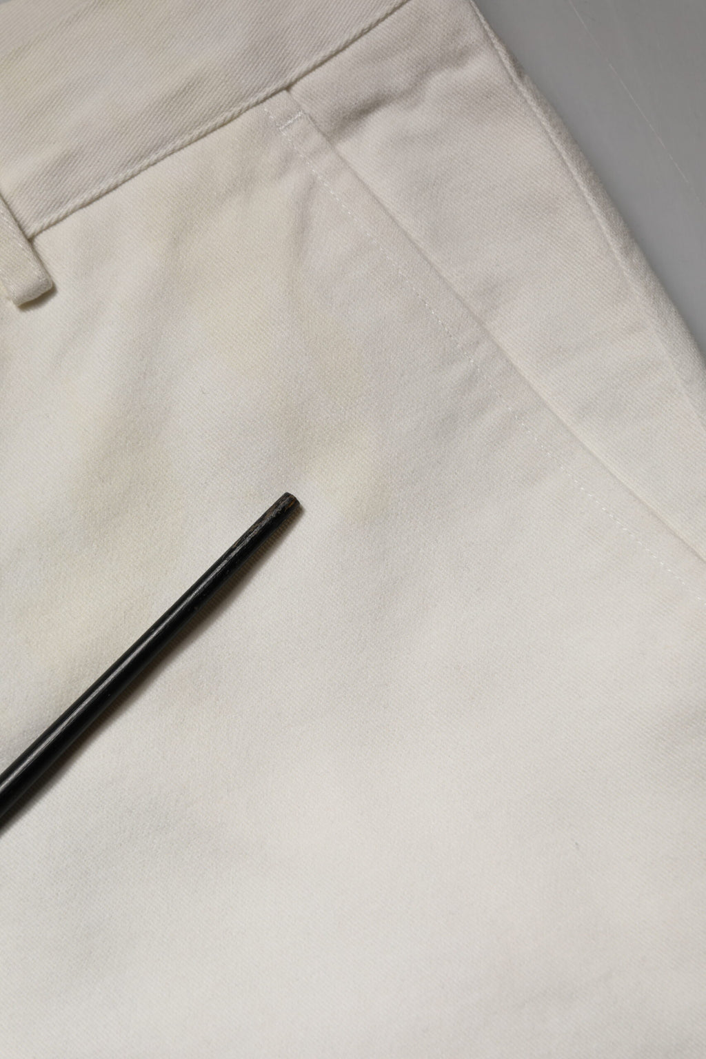 Daniele Alessandrini White Cotton Straight Chino Trouser Pants