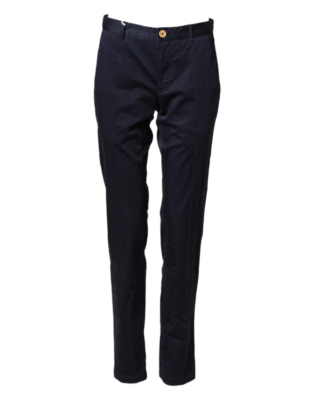 Domenico Tagliente Dark Blue Cotton Skinny Men Trouser Pants