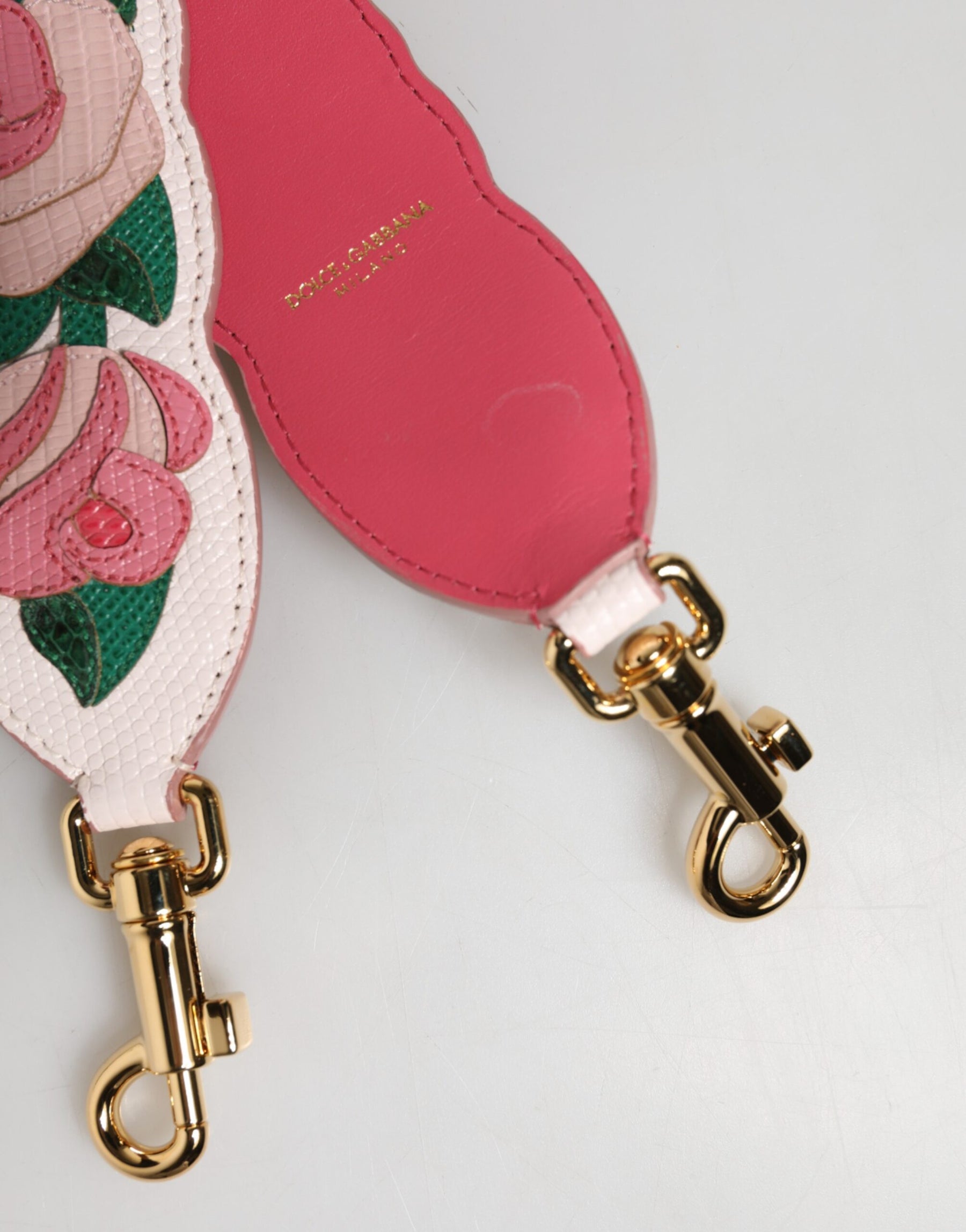 Dolce & Gabbana Strap White Floral Calf Leather Bag Accessory Shoulder | Regal Royce