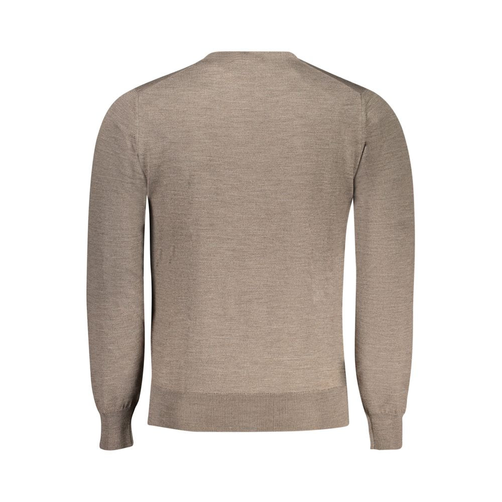 K-WAY Brown Wool Men Sweater