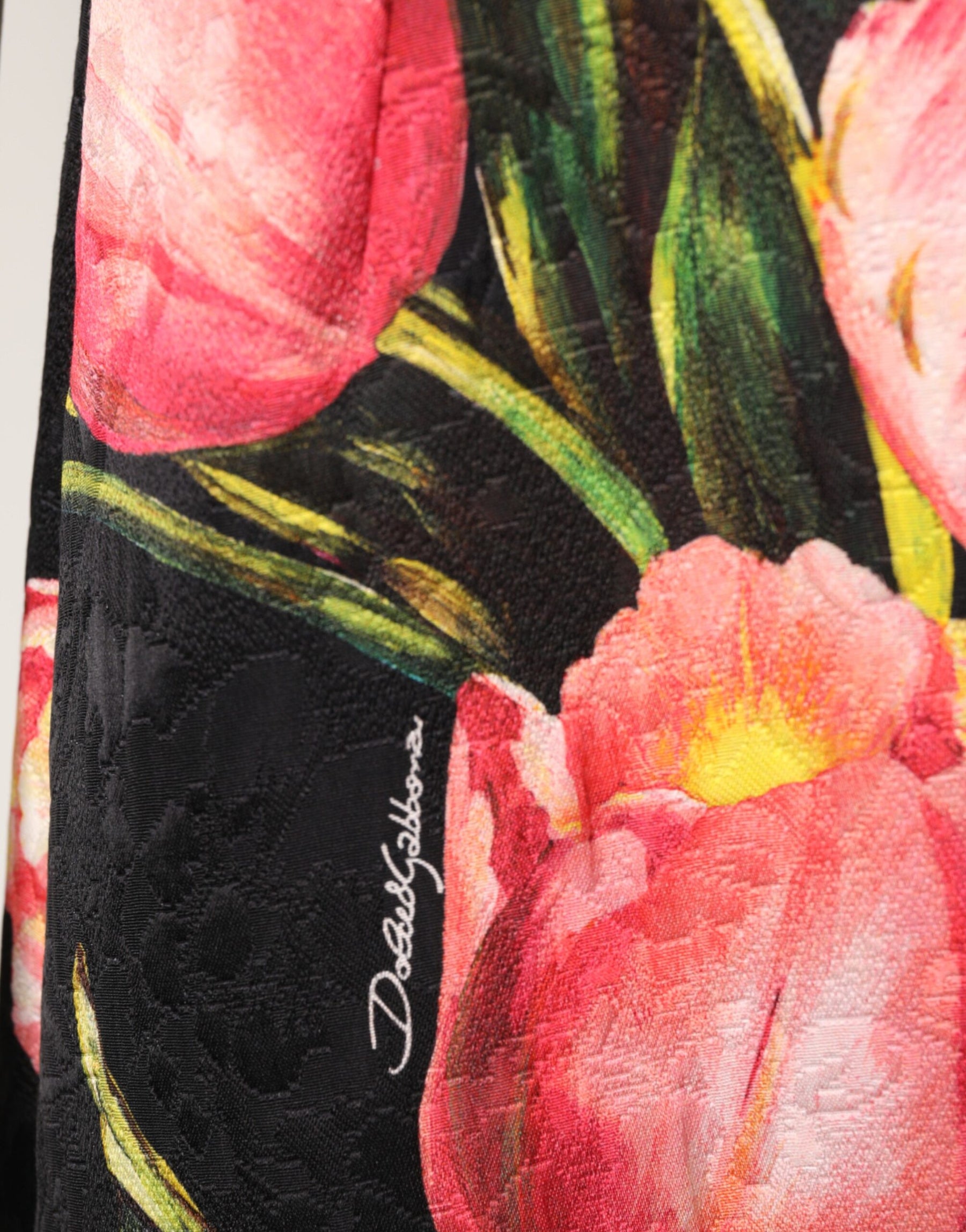 Dolce & Gabbana Black Floral Print Viscose A-line Mini  Dress | Regal Royce