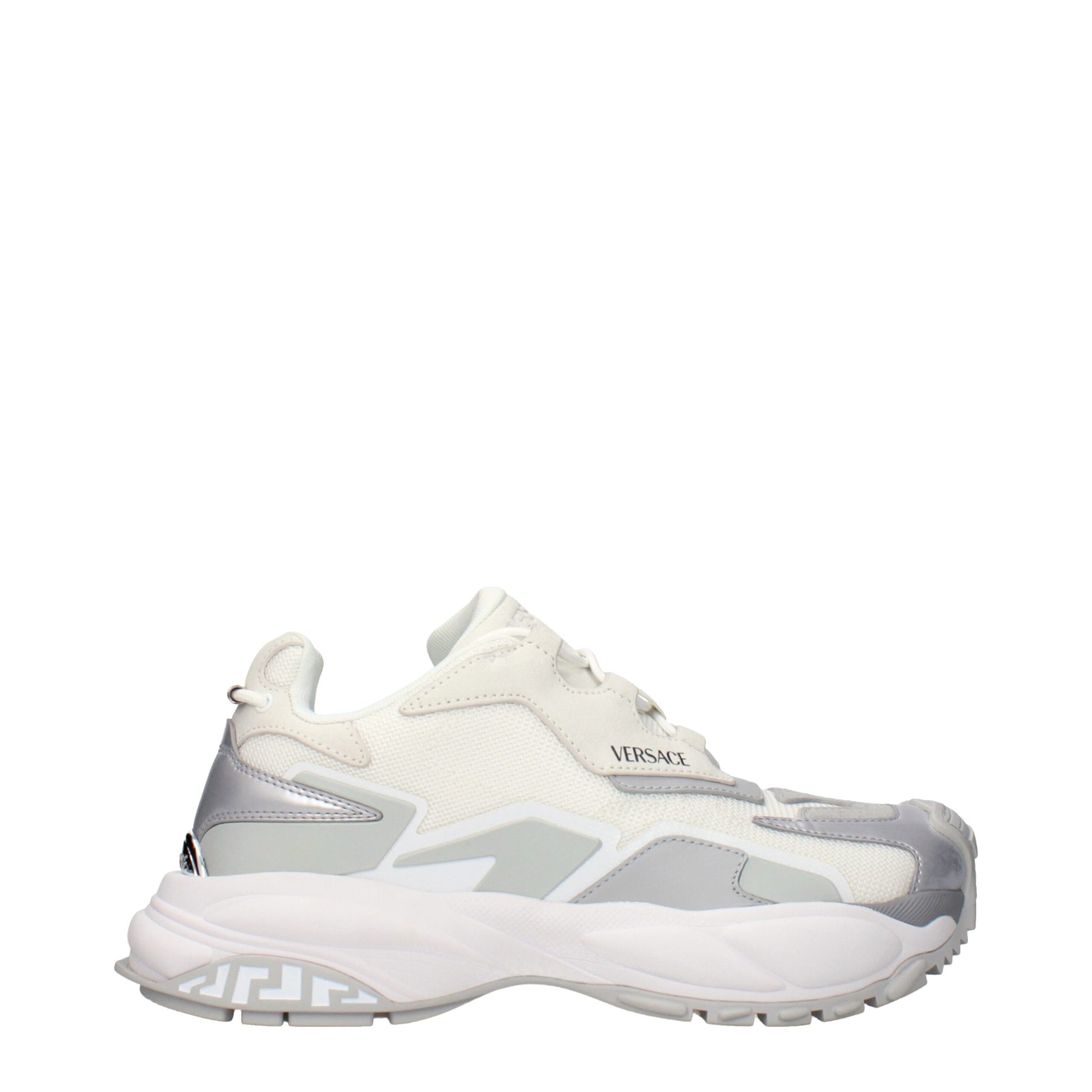 Versace White Fabric Chunky Sneakers | Regal Royce