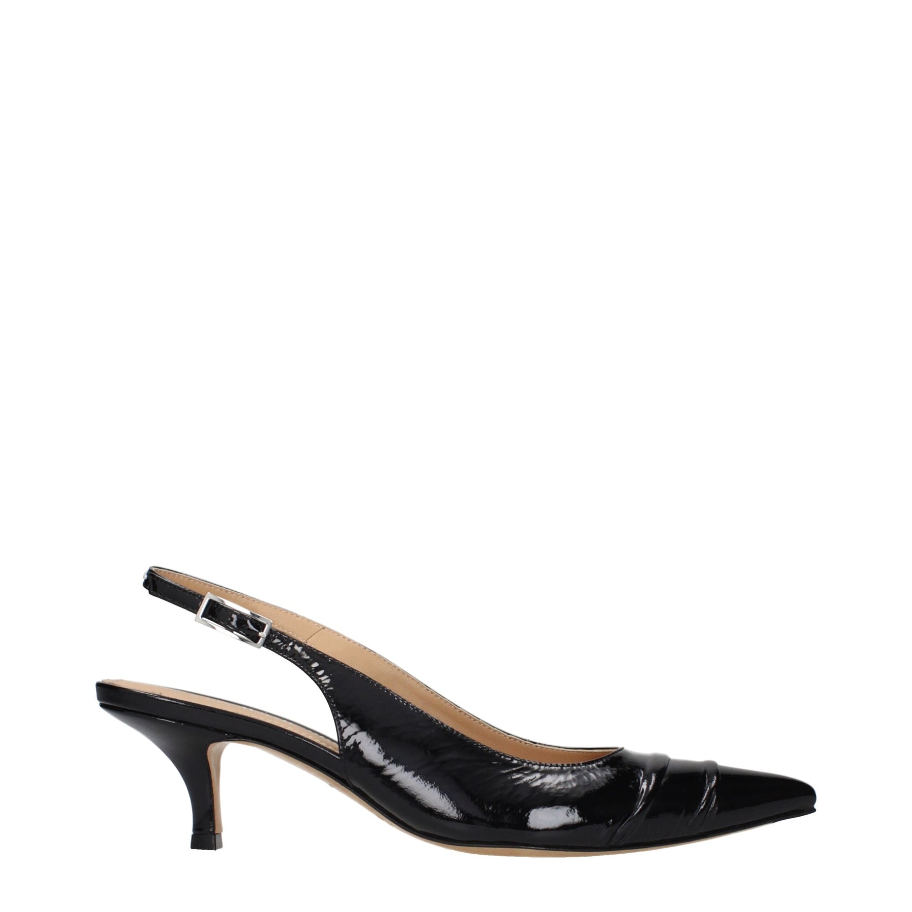 Maison Margiela Black Leather Mid Heel Pumps | Regal Royce