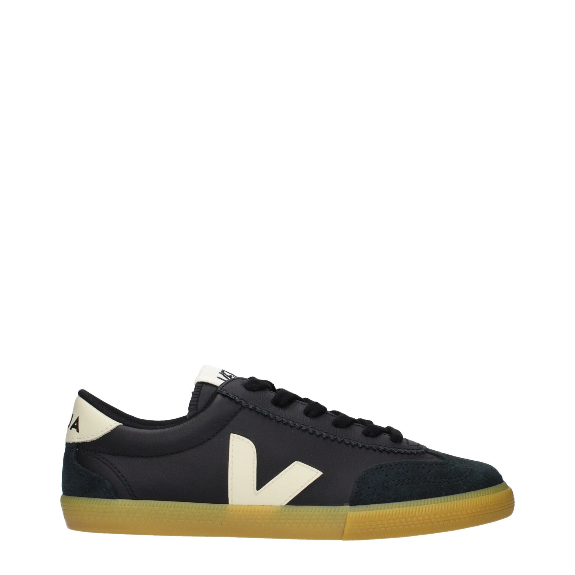 Veja Black Leather Low Top Sneakers | Regal Royce