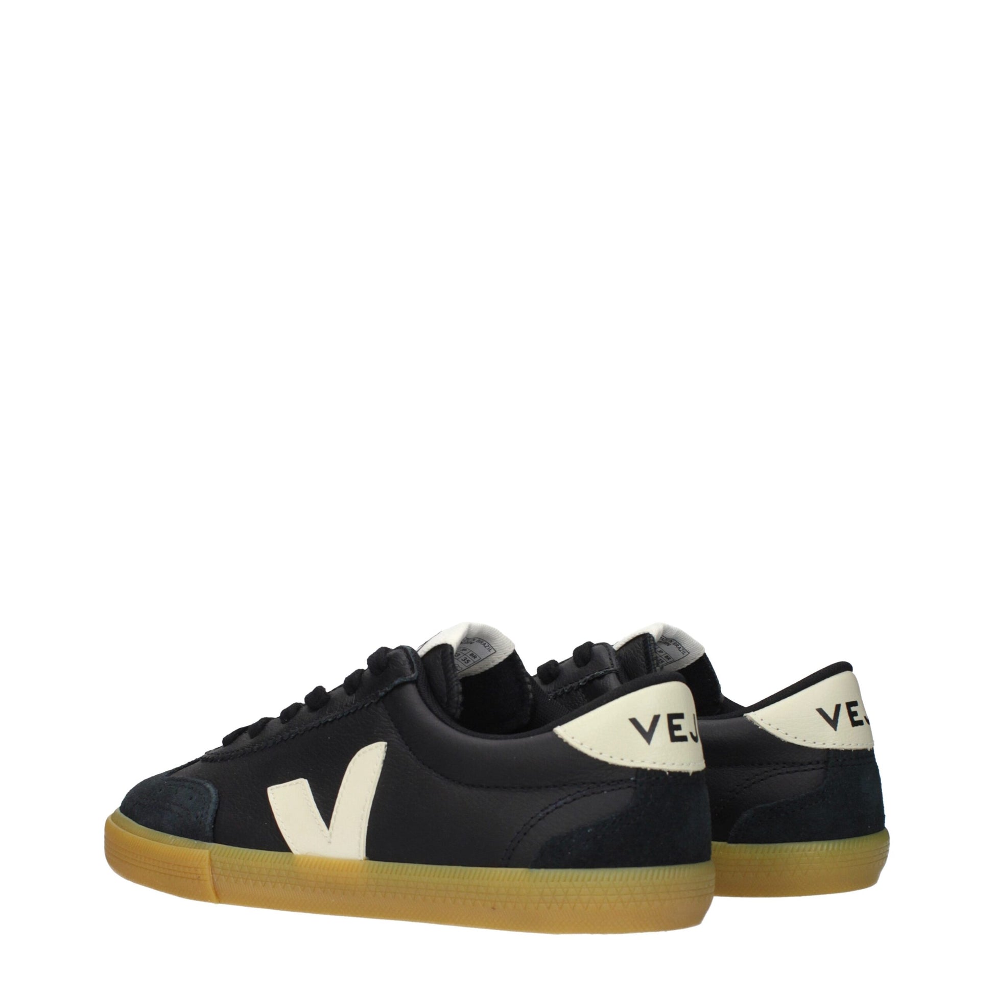 Veja Black Leather Low Top Sneakers | Regal Royce