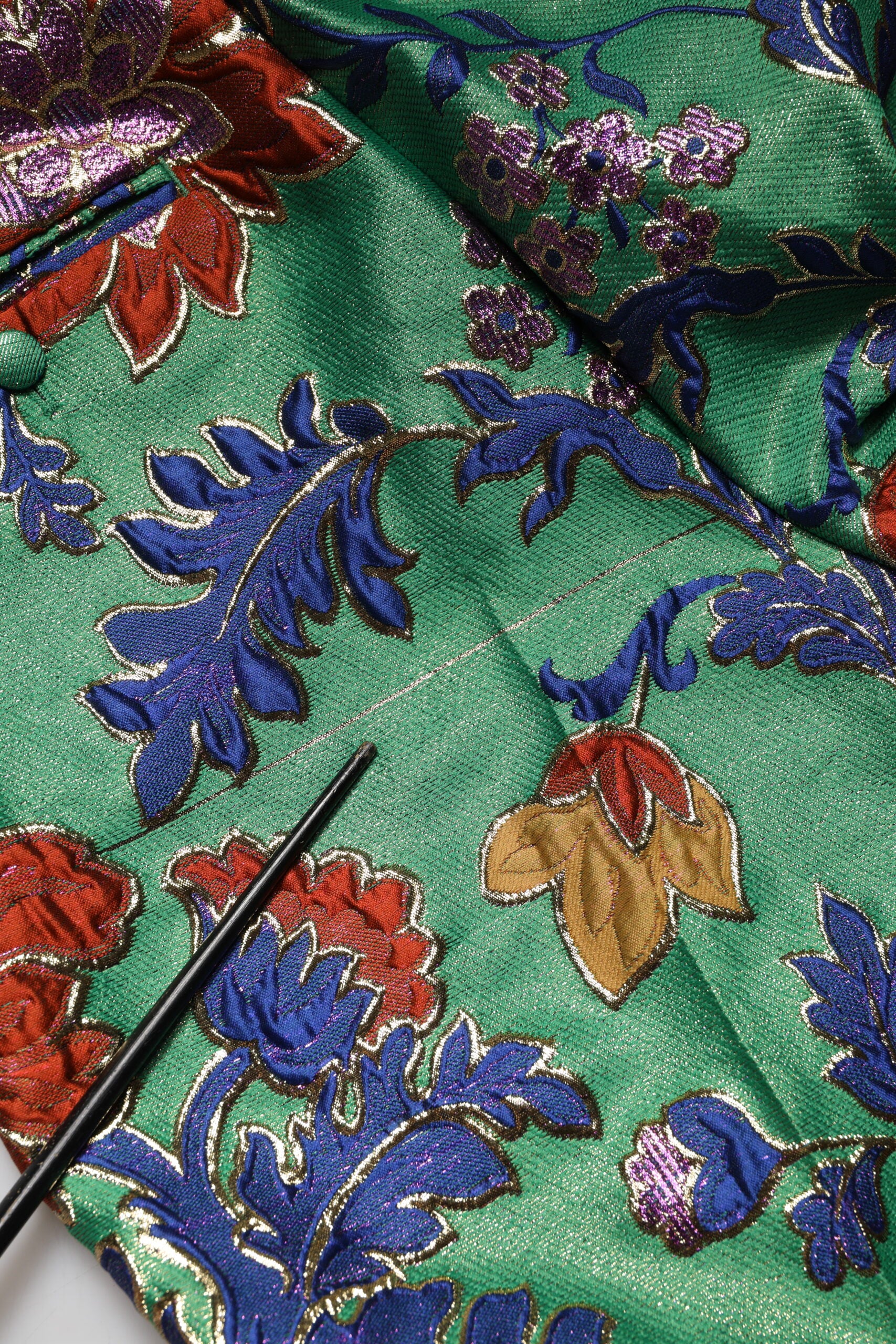 Dolce & Gabbana Green Floral Polyester BootCut Trouser Pants | Regal Royce