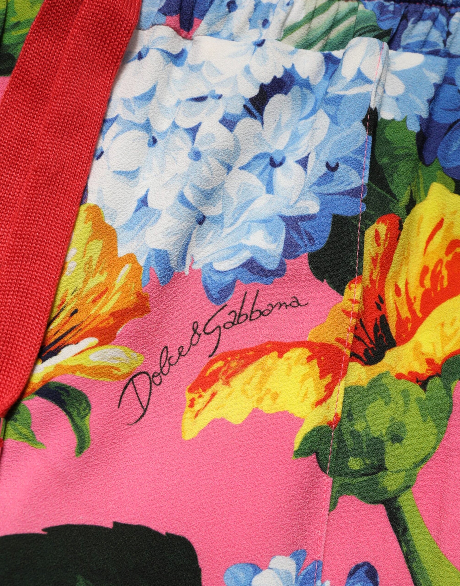 Dolce & Gabbana Multicolor Floral Mid Waist Jogger Pants | Regal Royce