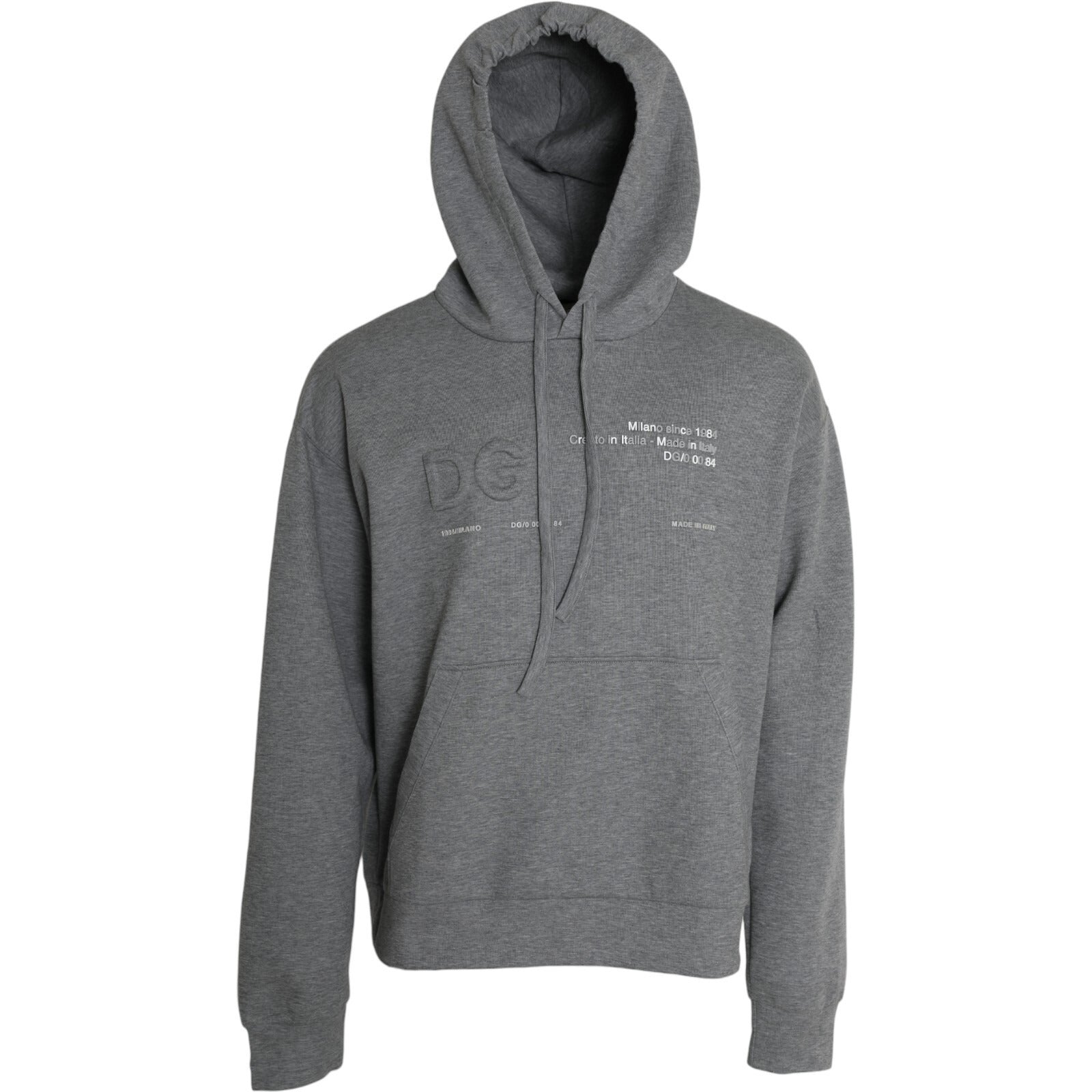 Dolce & Gabbana Gray Logo Cotton Hooded Sweatshirt Sweater | Regal Royce