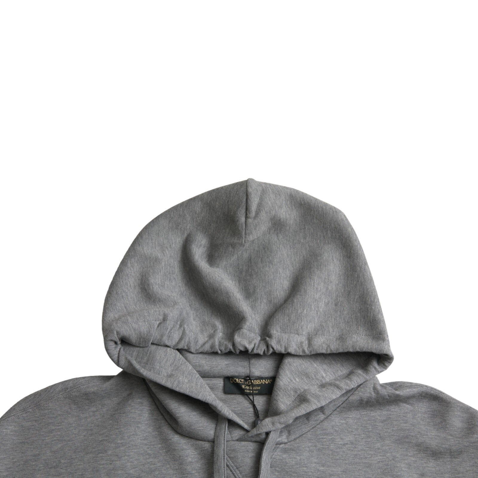 Dolce & Gabbana Gray Logo Cotton Hooded Sweatshirt Sweater | Regal Royce