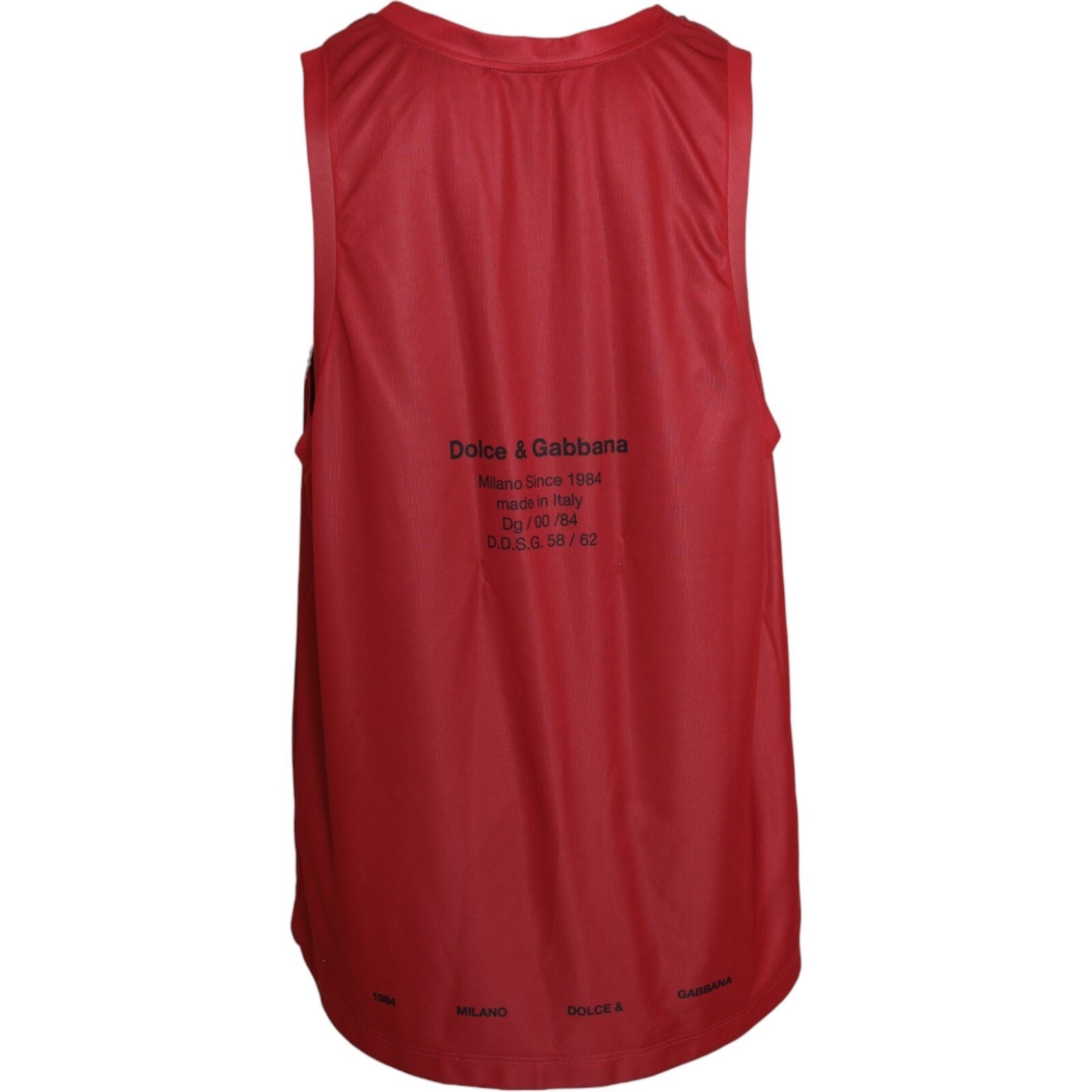 Dolce & Gabbana Red Leopard Print Sleeveless Men Tank T-shirt | Regal Royce