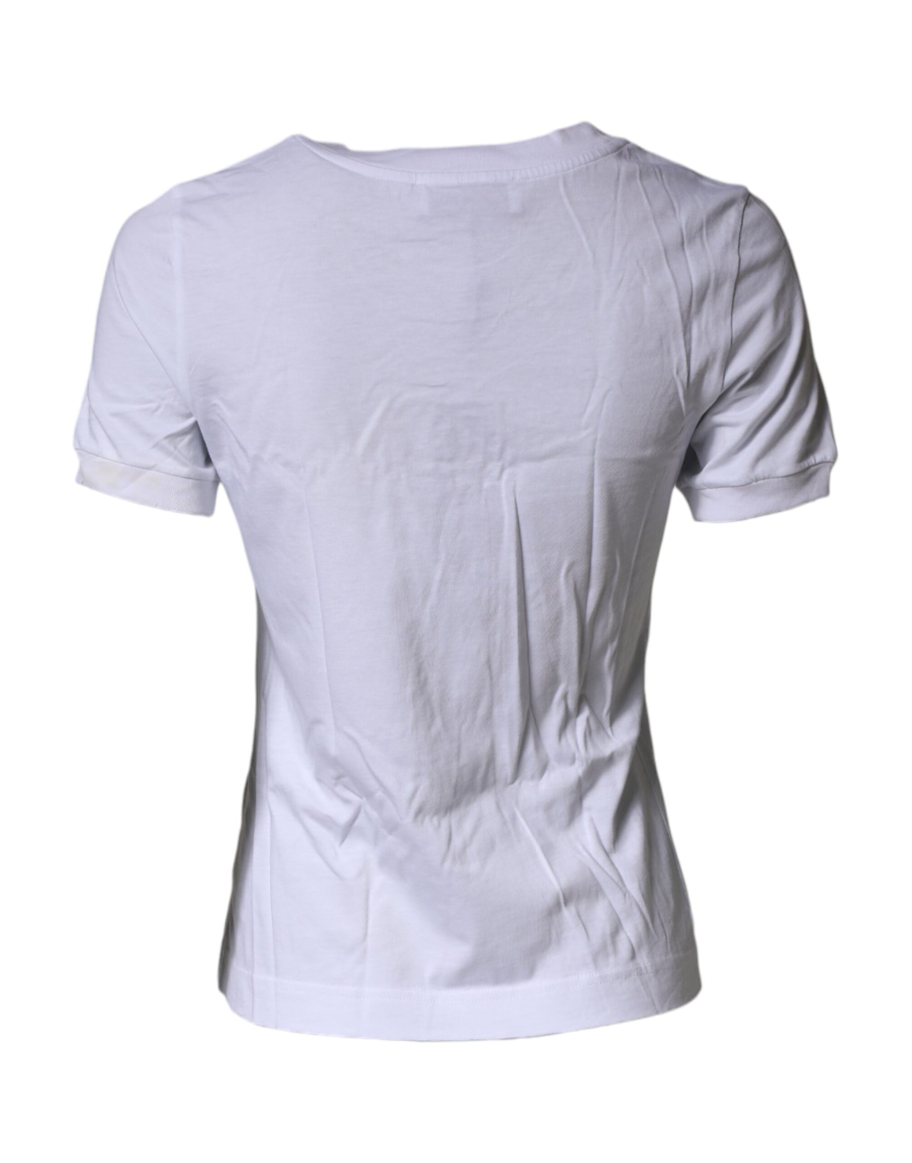 Dolce & Gabbana White DG Logo Crew Neck Short Sleeves T-shirt | Regal Royce