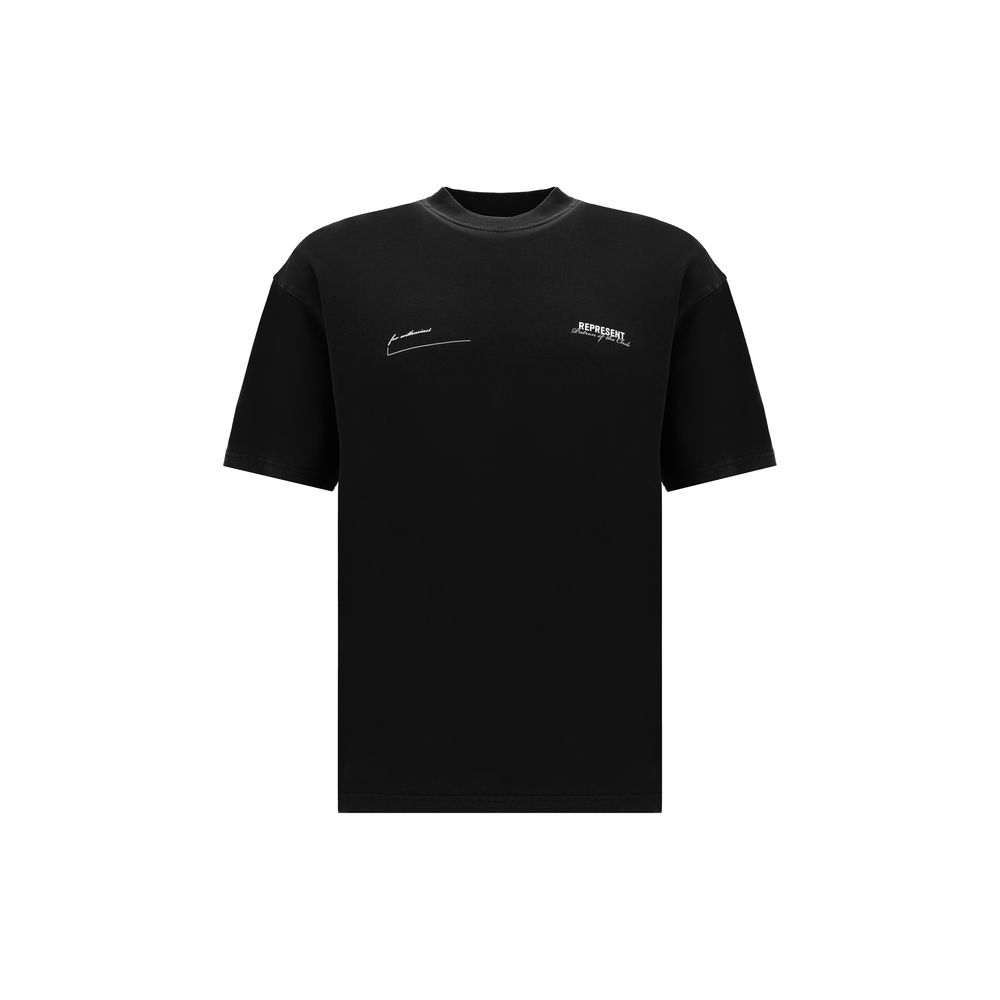 Represent Black Cotton T-Shirt | Regal Royce