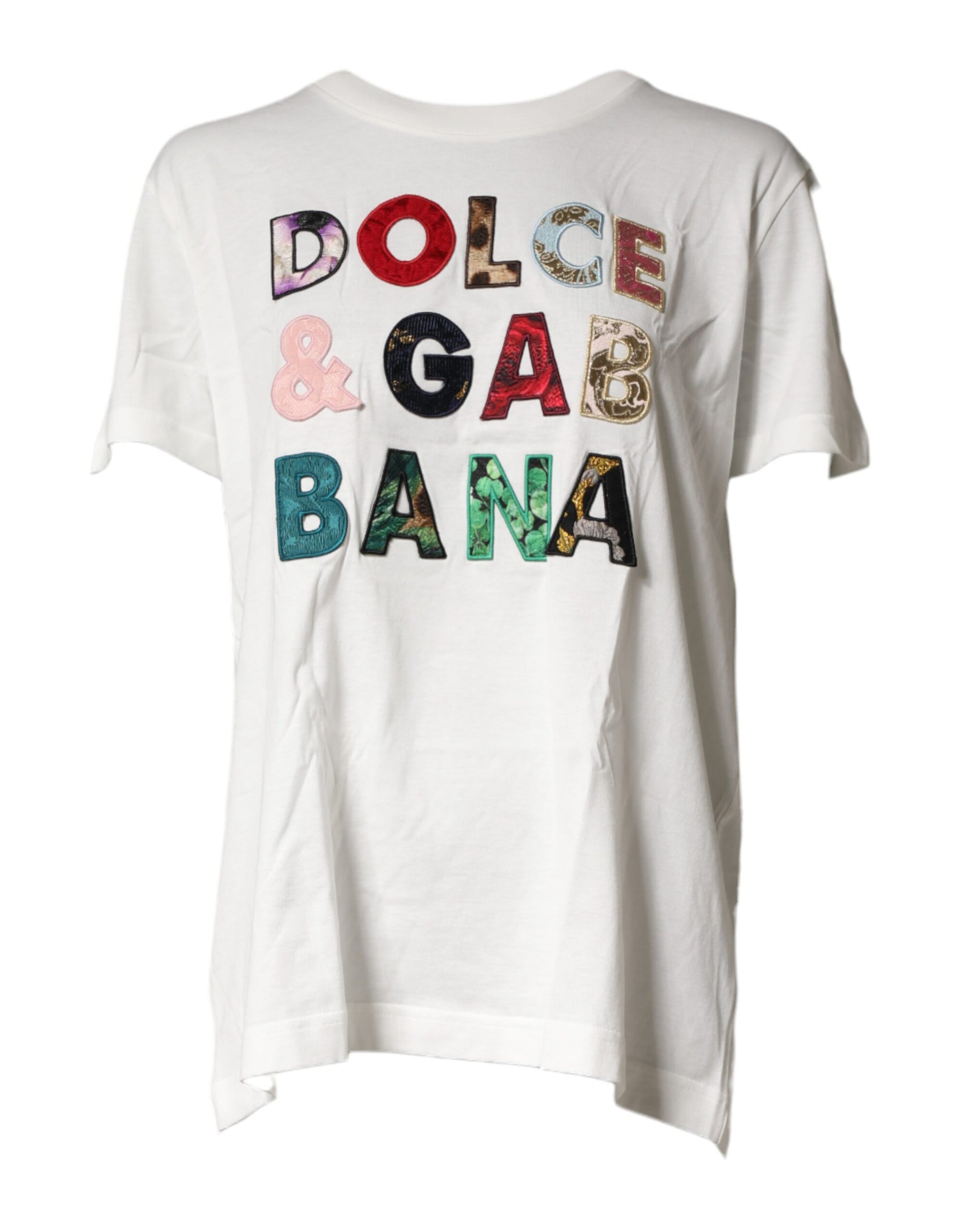 Dolce & Gabbana White Logo Crew Neck Short Sleeves T-shirt | Regal Royce