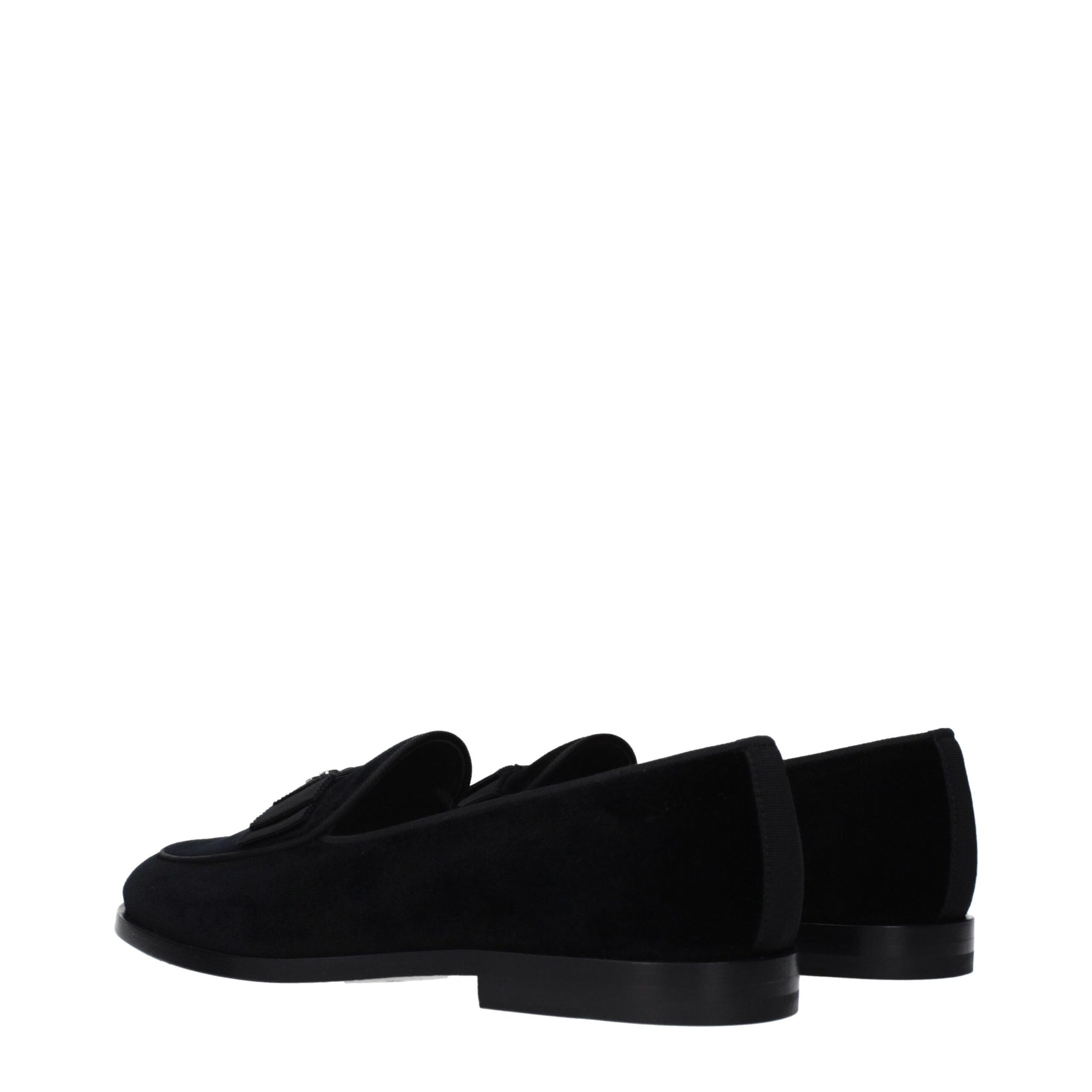 Dolce & Gabbana Black Velvet Slip-On Loafers | Regal Royce