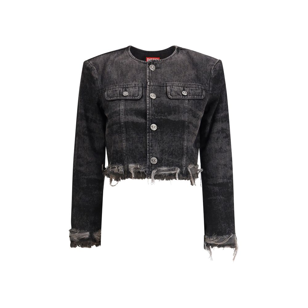 Diesel Gray Cotton Denim Jacket | Regal Royce