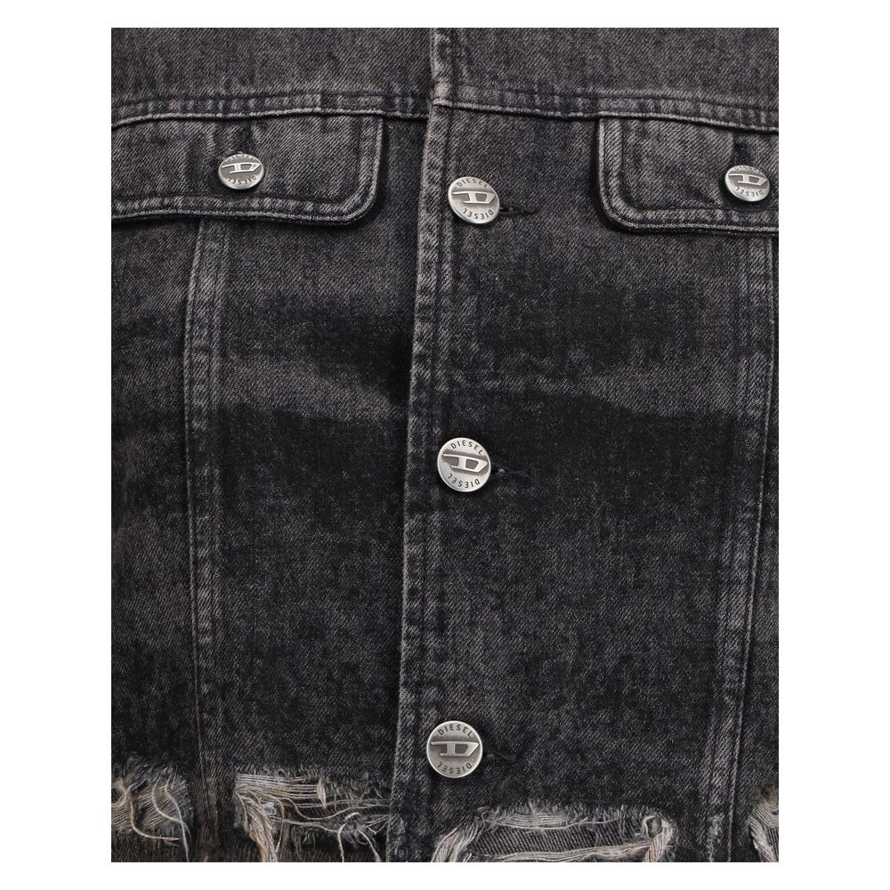 Diesel Gray Cotton Denim Jacket | Regal Royce