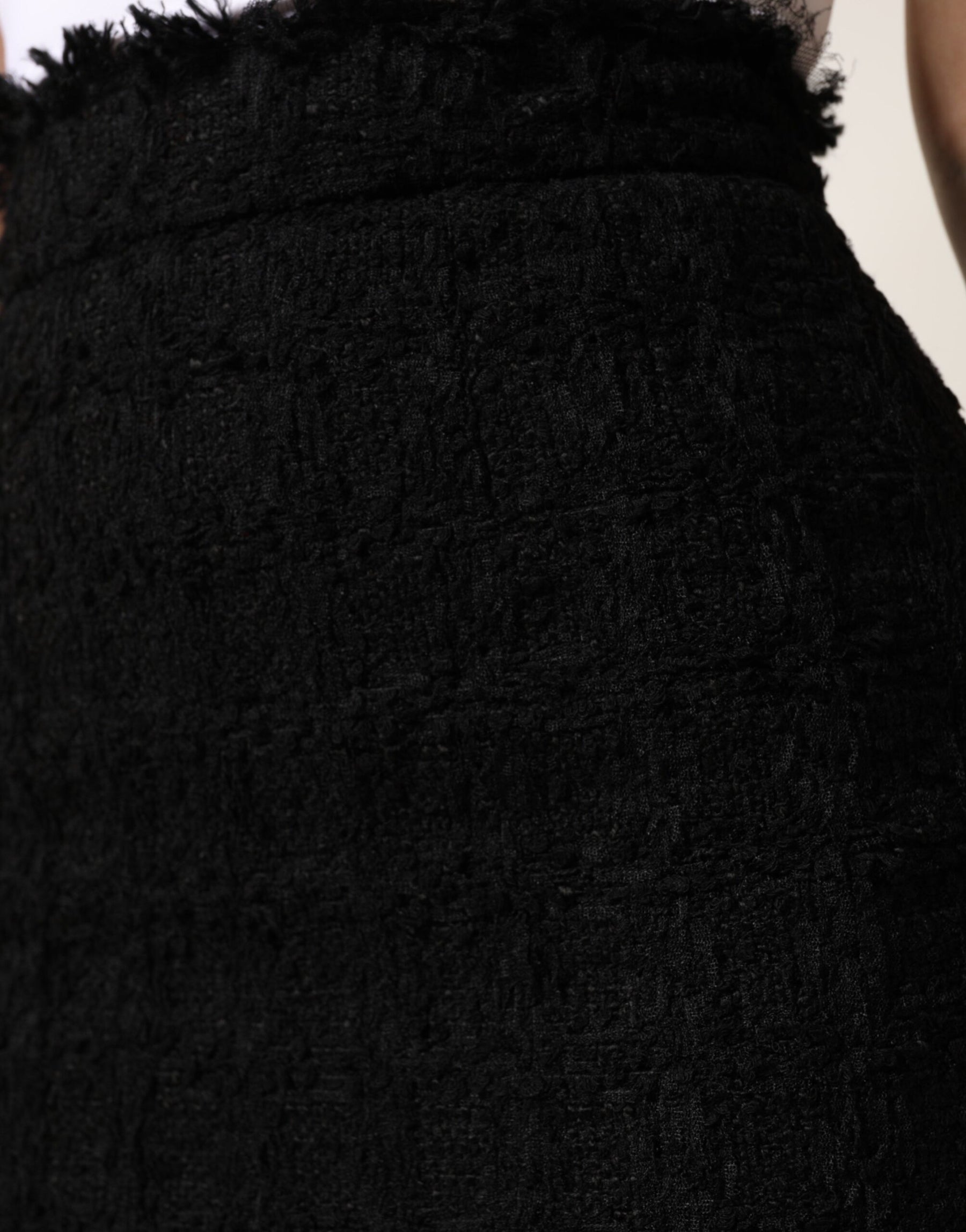 Dolce & Gabbana Black Nylon High Waist Open-Stitch Mini Skirt | Regal Royce