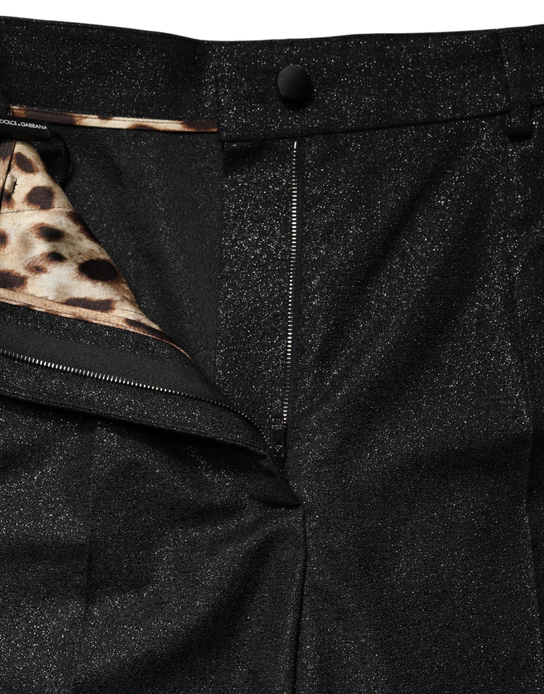 Dolce & Gabbana Black Polyester Casual High Waist Mini Shorts | Regal Royce