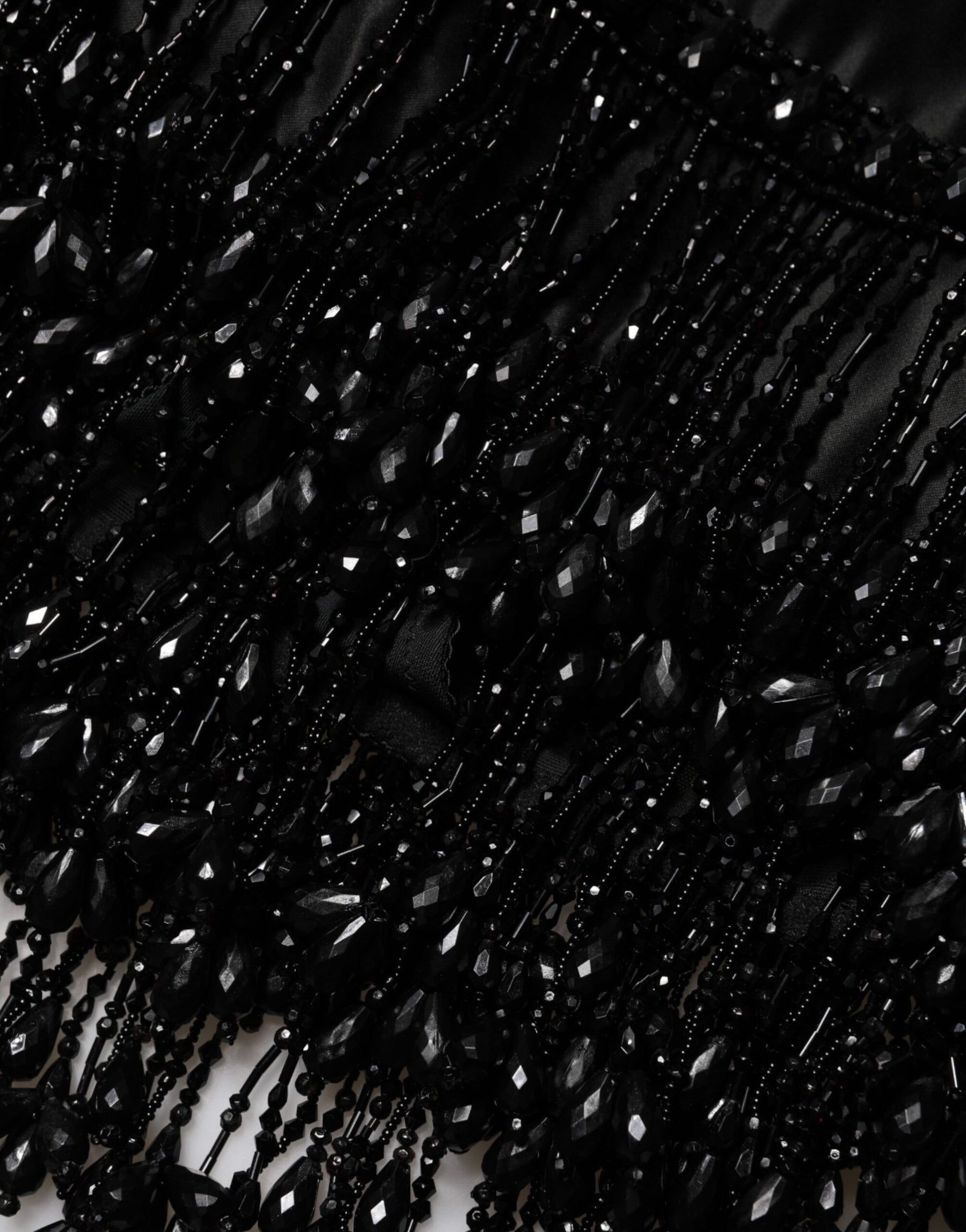 Dolce & Gabbana Black Nylon Embellished Lace Mini Skirt | Regal Royce