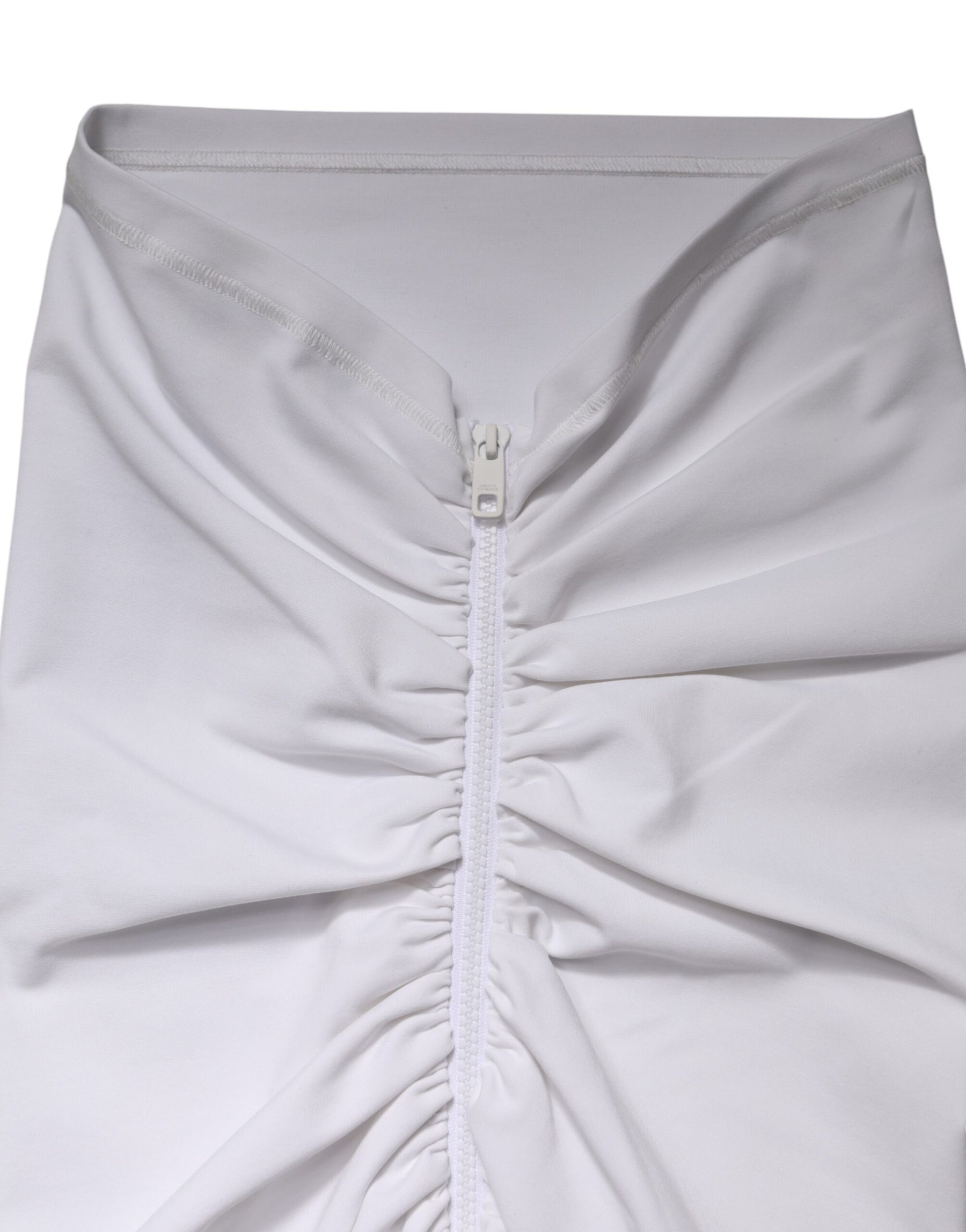 Dolce & Gabbana White Viscose Pencil Cut High Waist Mini Skirt | Regal Royce